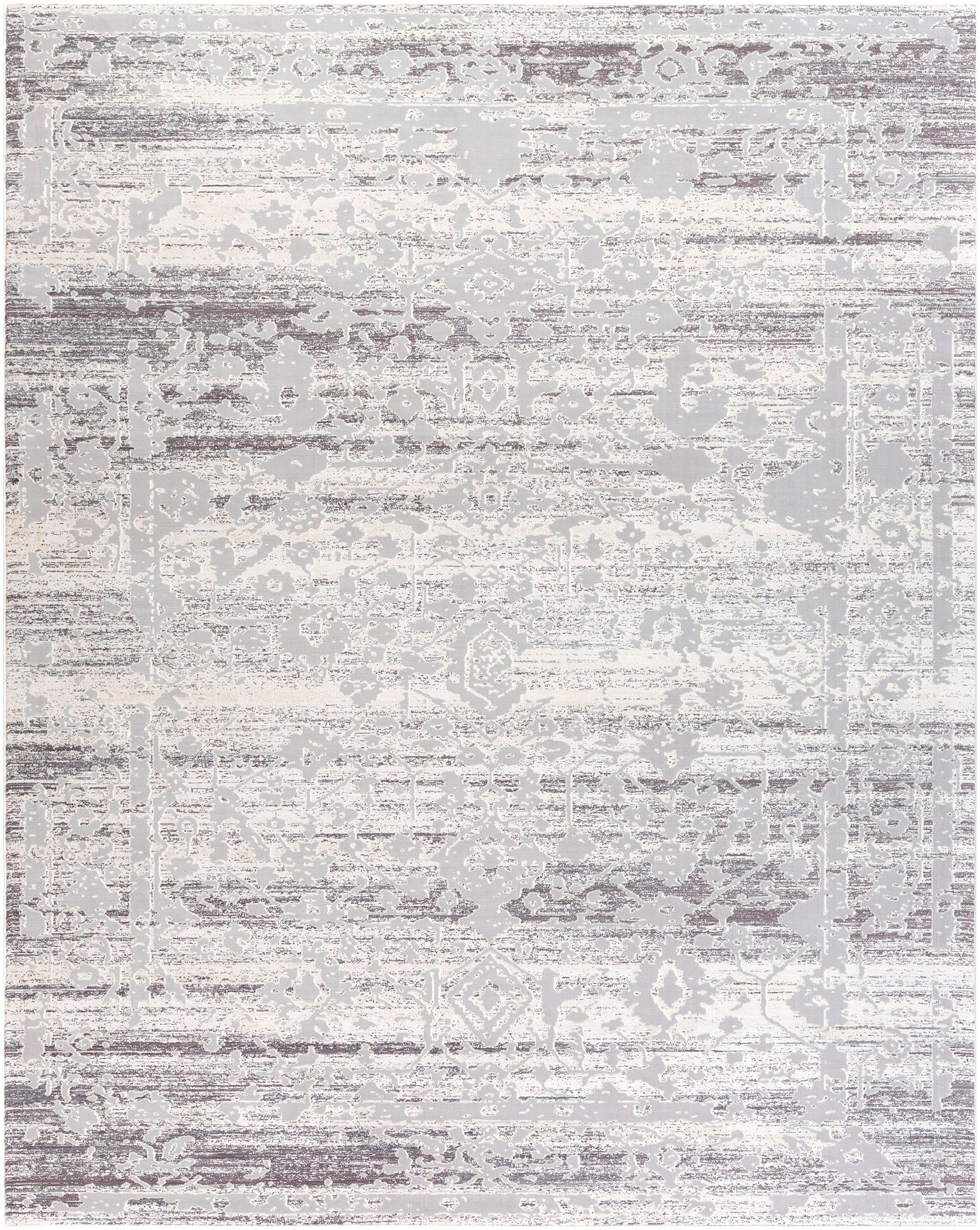 Surya GNS2300-710103 Genesis 8 x 10 Silver Indoor Medallion Oriental Area Rug