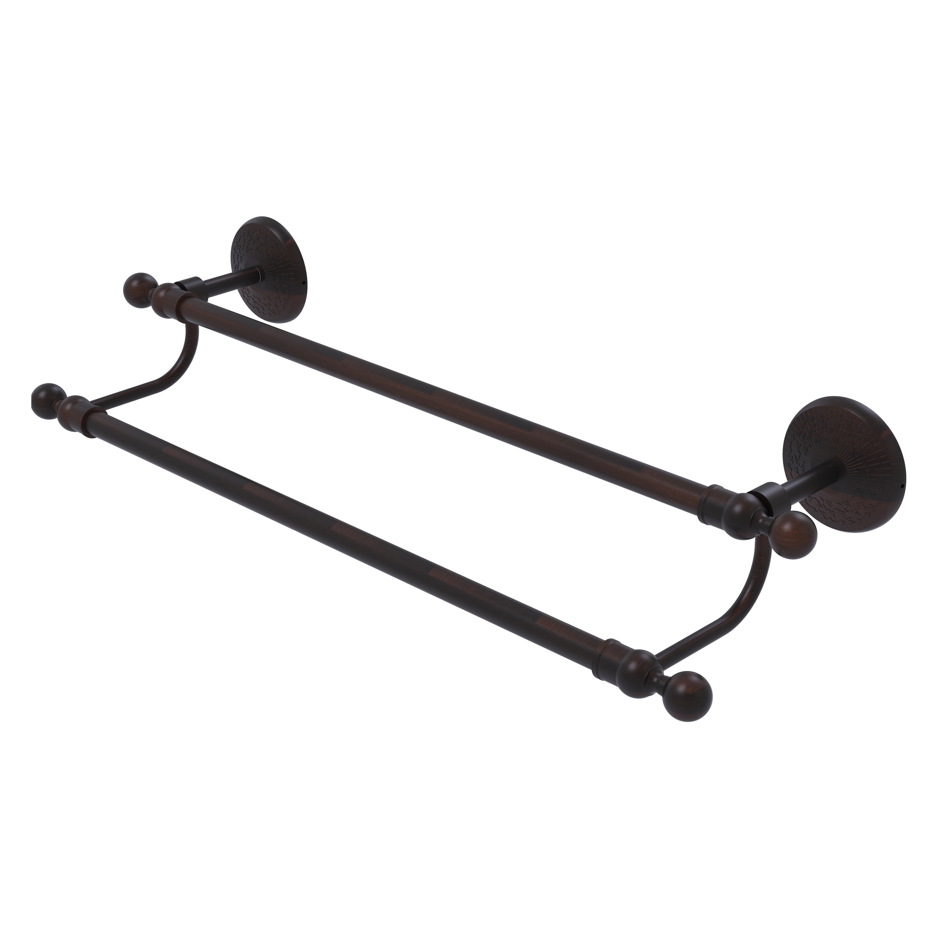 Allied Brass MC-72/24-VB Monte Carlo 24-in double Venetian Bronze Wall mount Double Towel Bar