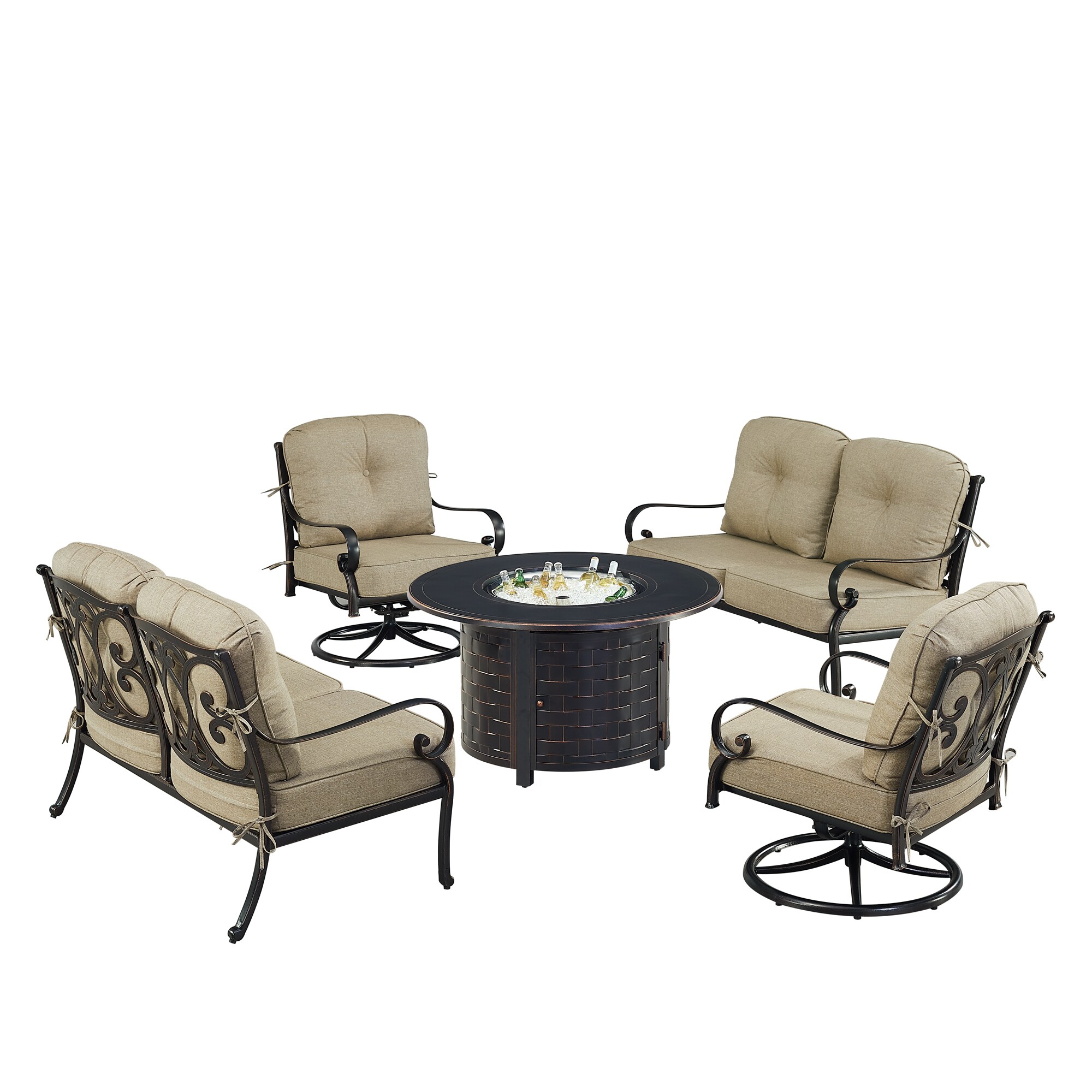 Oakland Living POPPY2LS2CHRICOTNIBA Patio-Conversation-Sets - View #4