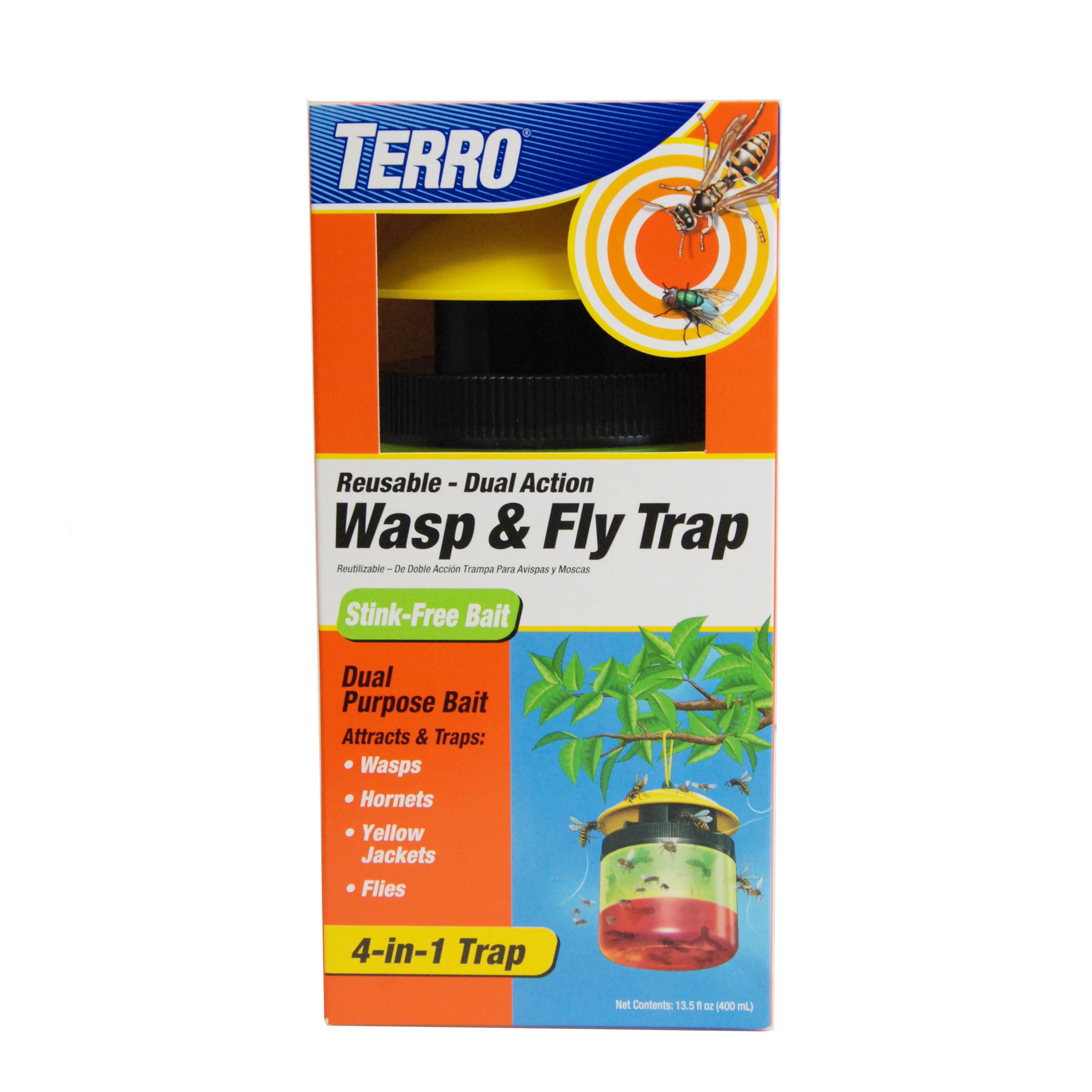 TERRO T515 Wasp & Fly Trap plus Fruit Fly – Refill, 1 Pack✔️✓