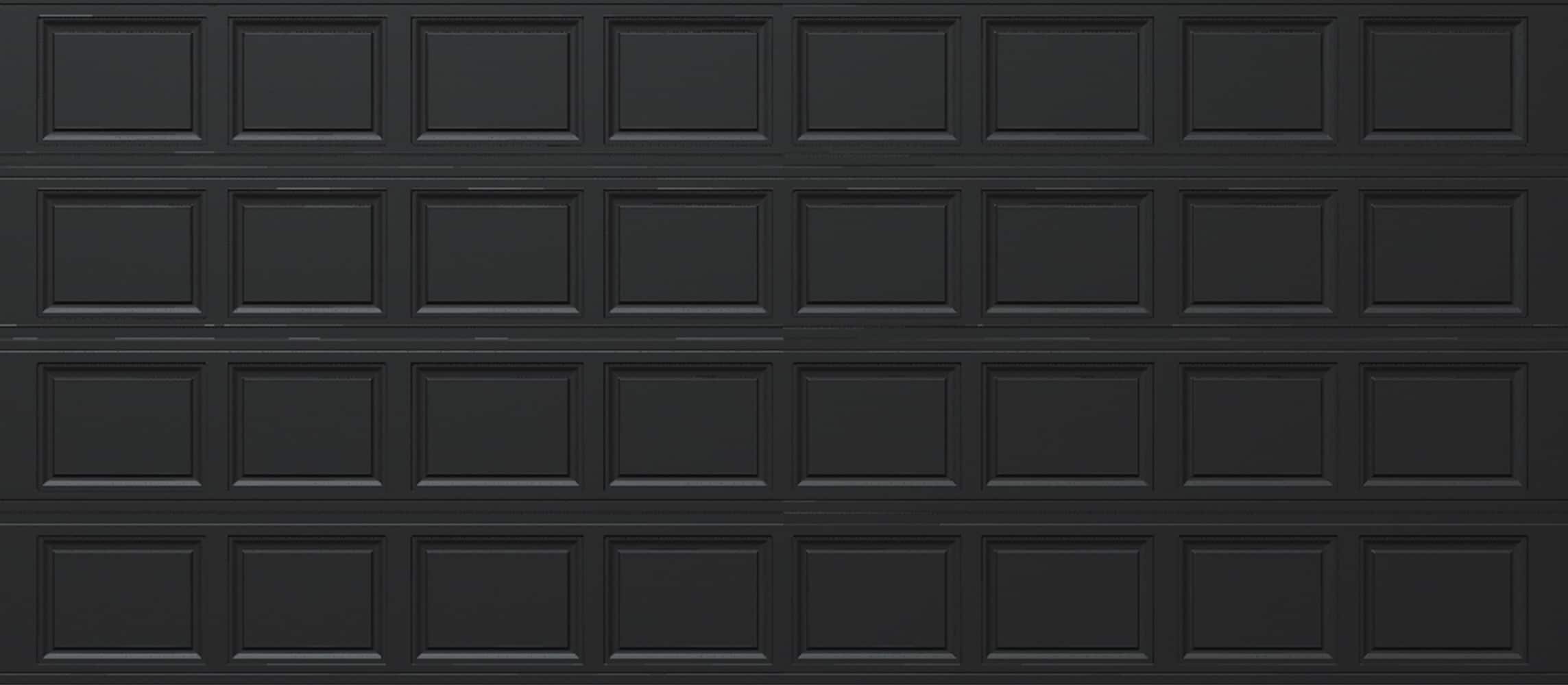 Wayne Dalton WD8300CBL167 Classic Steel Model 8300 16-ft x 7-ft Insulated Black Double Garage Door