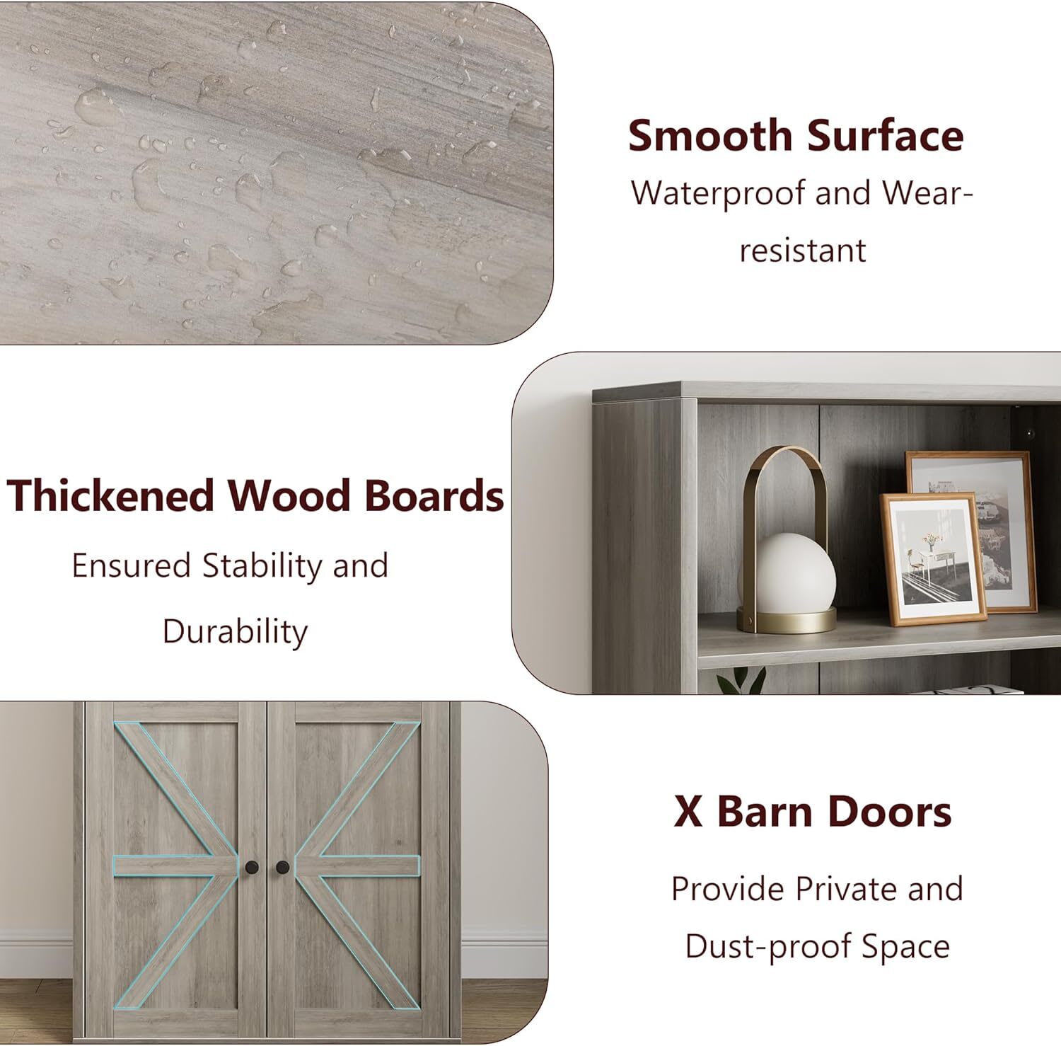 WhizMax XSN-PHO-0Y0801-GR bookcases - View #3