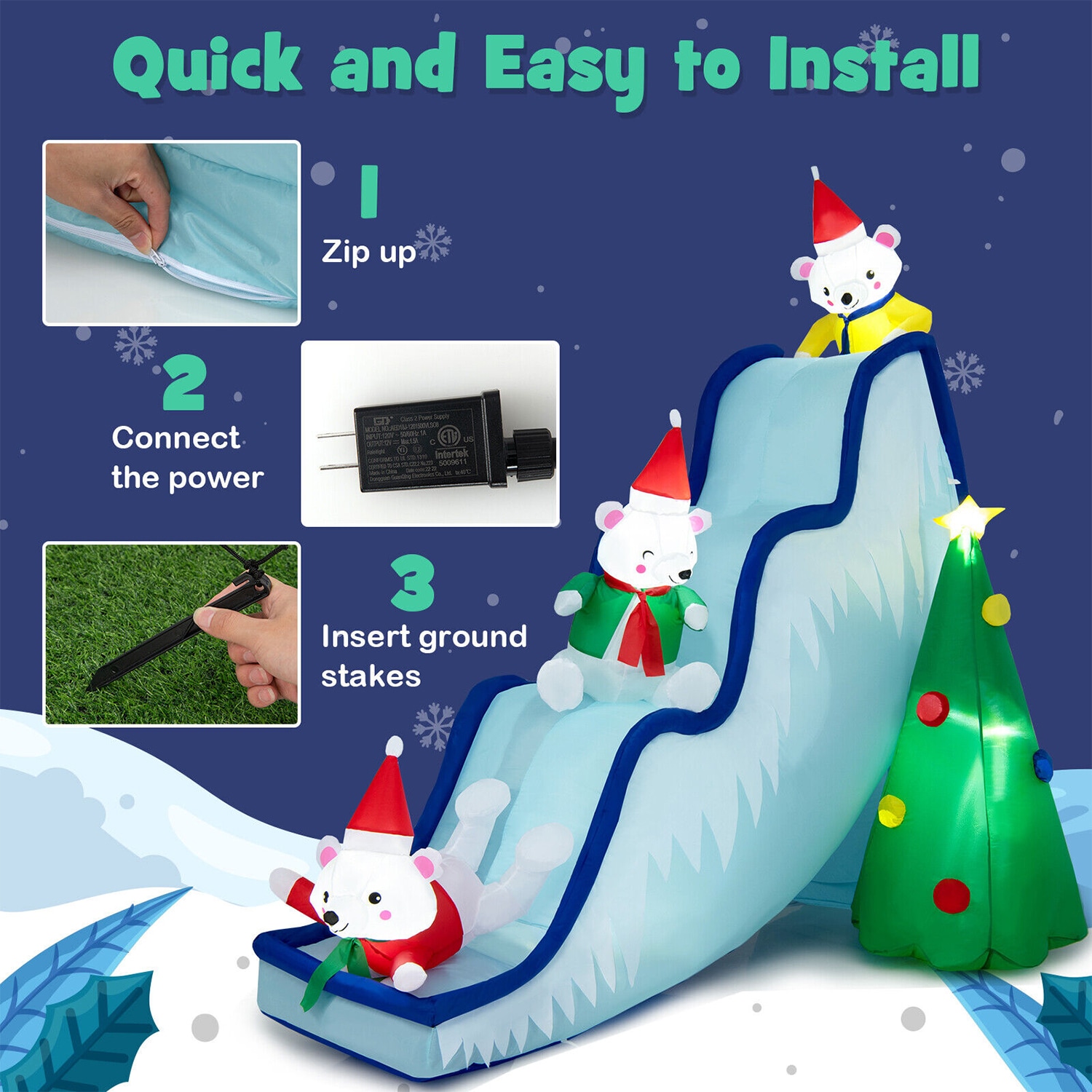 WELLFOR HYJ24101US Christmas-Inflatables - View #4