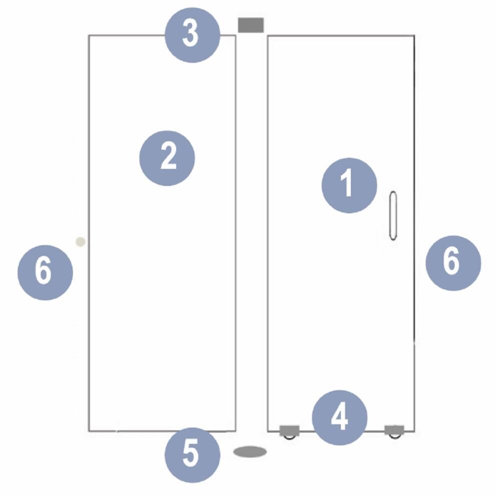 American Bath Factory KS-S603680LA-CD-SN Alcove-Shower-Kit - View #6