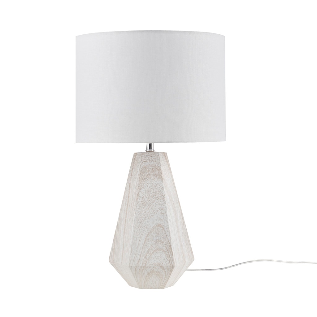 Gracie Mills GRACE-0510-351II Janiya 23 Faux Wood Texture Resin Table Lamp