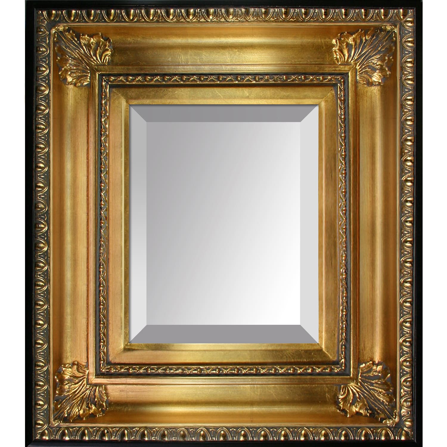 La Pastiche BVM810-FR-650G8X10 32.5-Inches W x 28.5-Inches H Rectangle Gold Beveled Wall Mirror