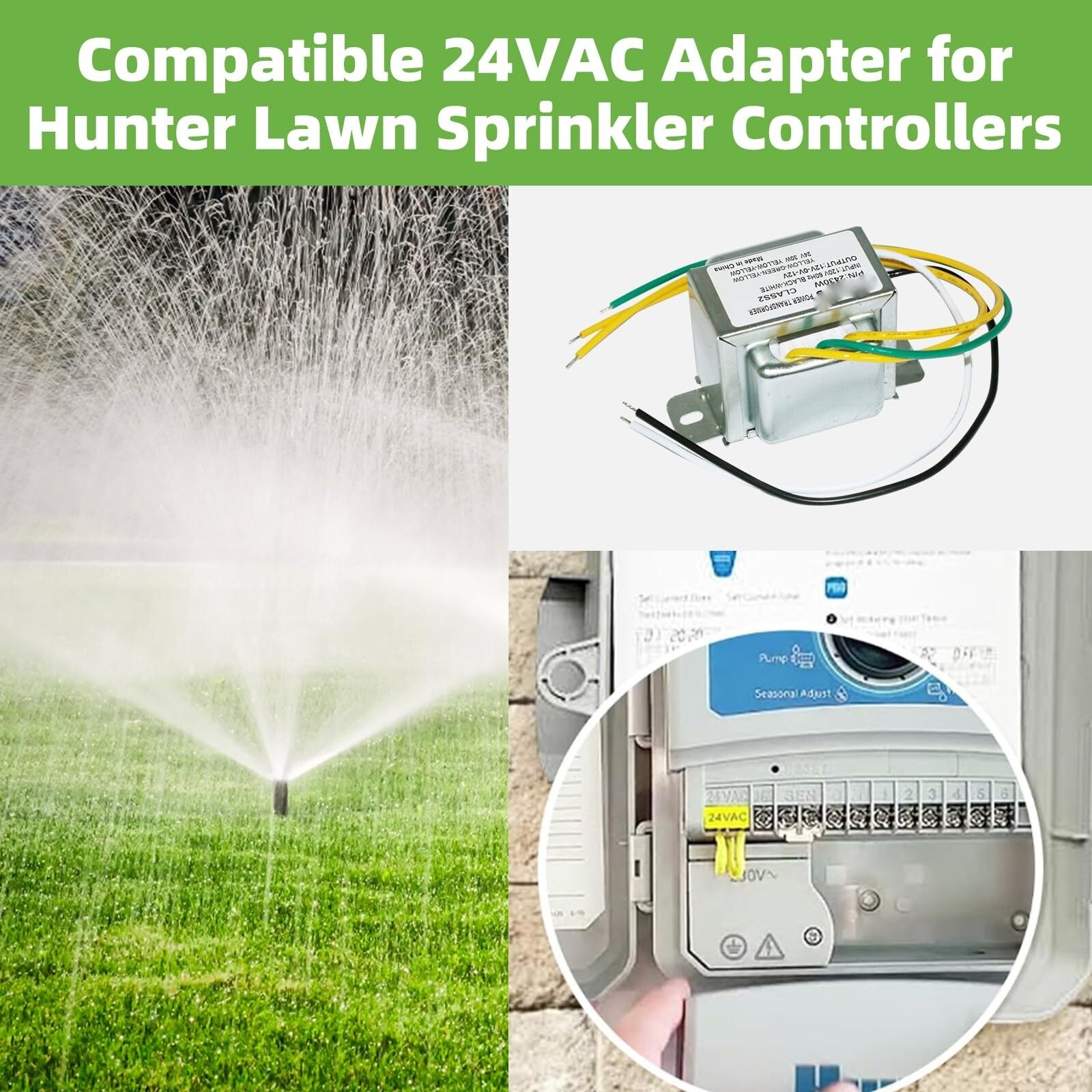 ITOPFOX 12V 24VAC Controller Transformer for Hunter Sprinkler ...