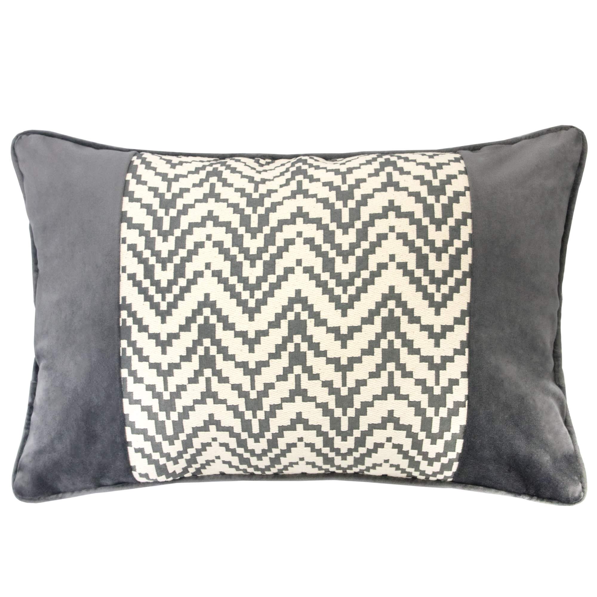 LuXeo 20-in x 20-in Gray Square Indoor Decorative Pillow