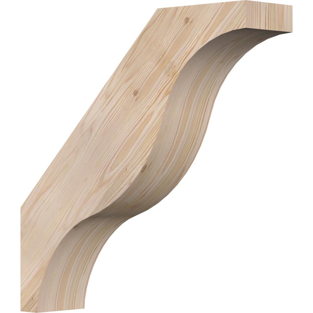 Ekena Millwork BRC06X24X24FST00SDF 5-1/2-in x 24-in x 24-in Douglas Fir Unfinished Wood Funston Smooth Knee Brace