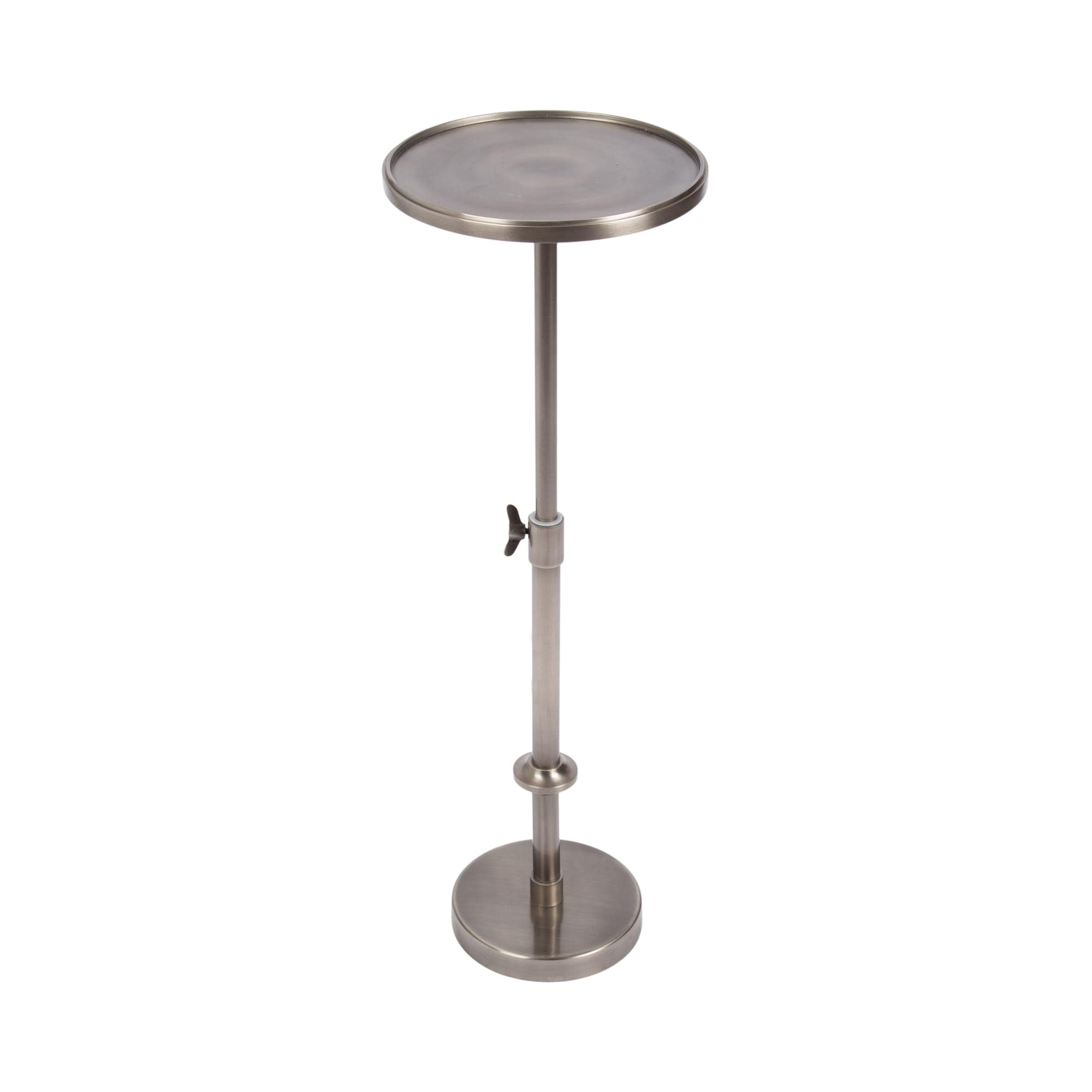 Kate and Laurel Engles Adjustable Polished Metal Table and Plant Stand