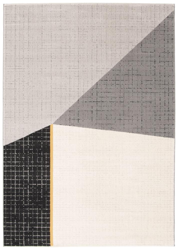 ECARPETGALLERY 350994 Visby 5 x 7 (ft) Polypropylene Black Rectangular Indoor Geometric Area rug
