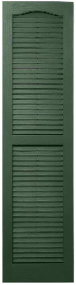Alpha VBL15X51GR 14.5-in W x 50.5-in H Green Paintable Louvered No batten Exterior Shutters ( 2 -Pack )