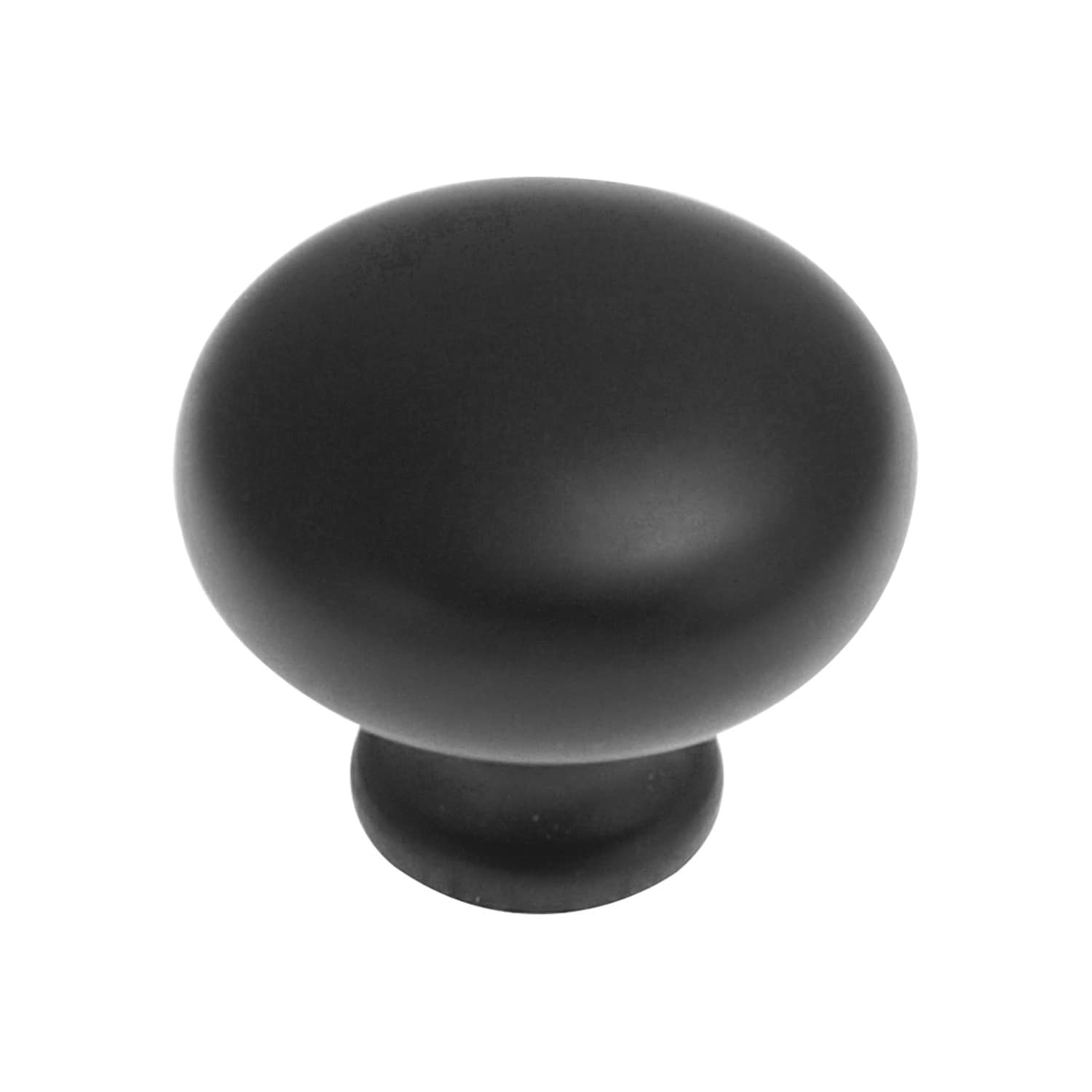 Hickory Hardware P771-MB-10B Cottage 1-1/4-in Matte Black Mushroom Farmhouse Cabinet Knob 10 -Pack