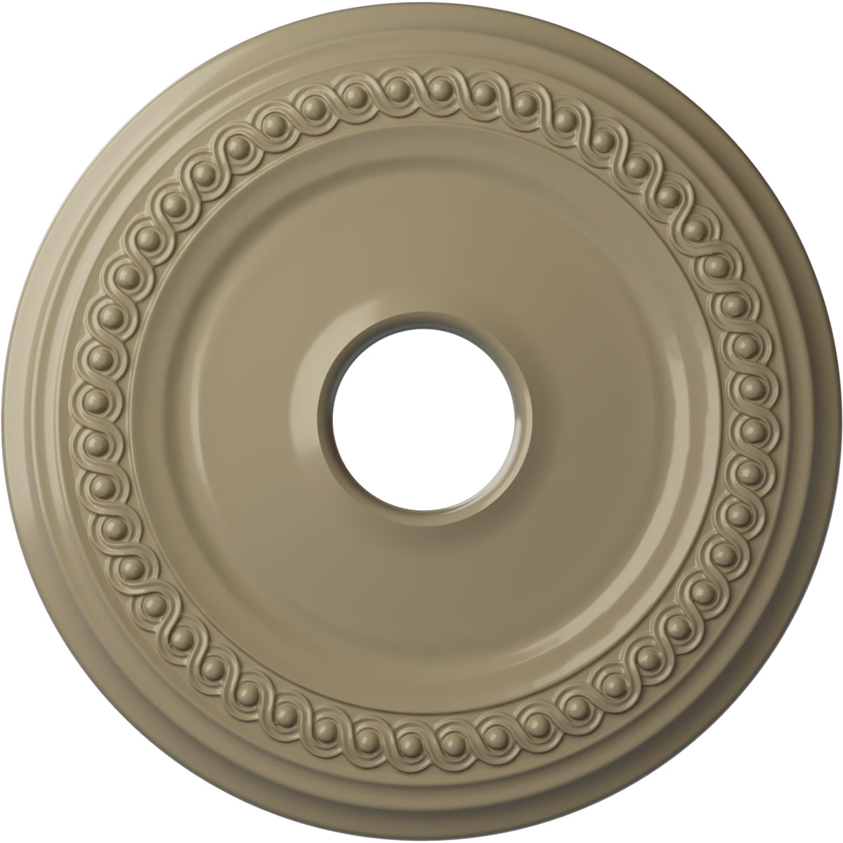 Ekena Millwork CM19CLGDF Classic 18.625-in W x 18.625-in L Painted Gobi Desert Polyurethane Whole Ceiling Medallion