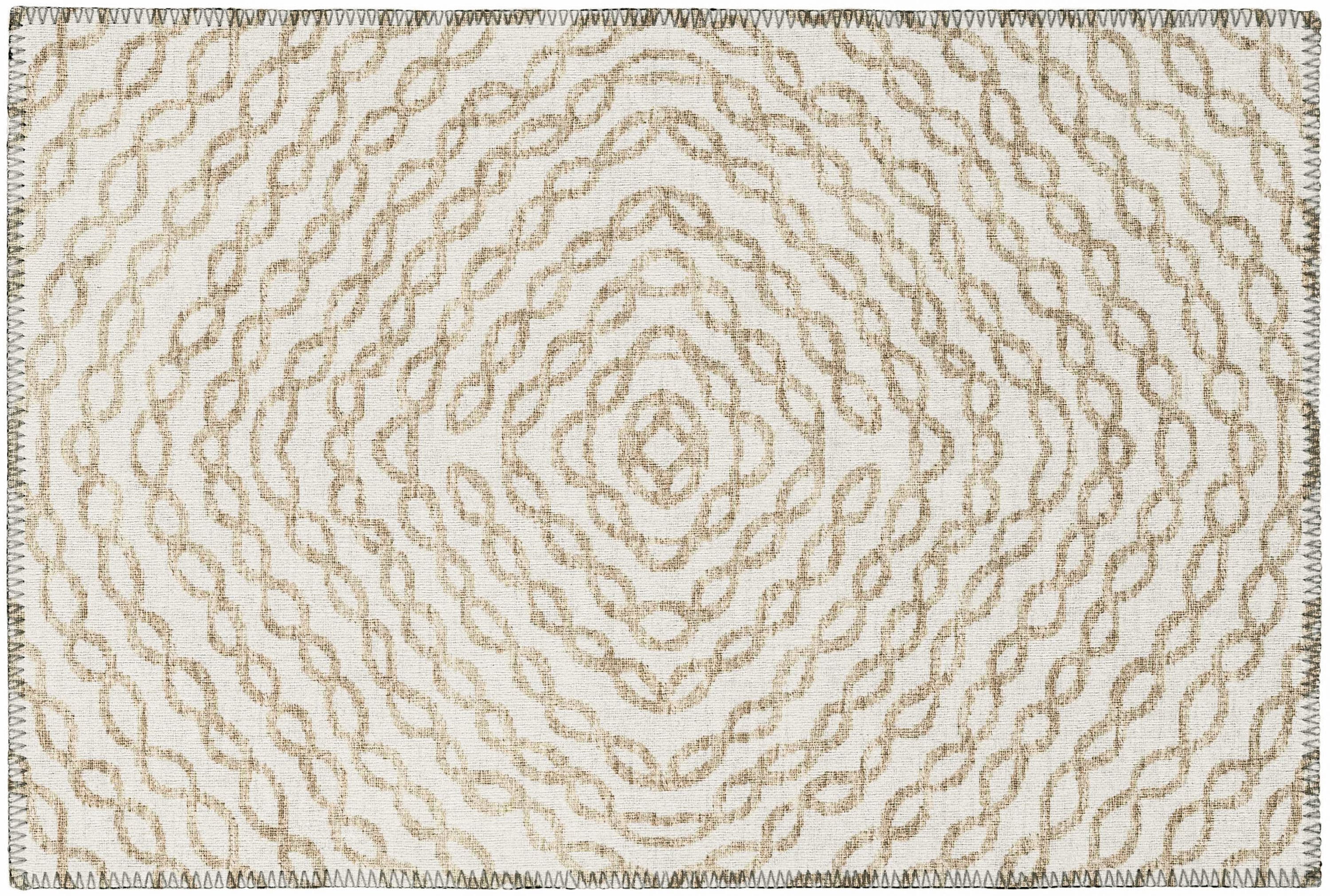 Addison Rugs ABV33LI20X30 Bravado 2 x 3 (ft) Chenille Linen Rectangular Indoor/Outdoor Geometric Southwestern Machine washable Throw rug