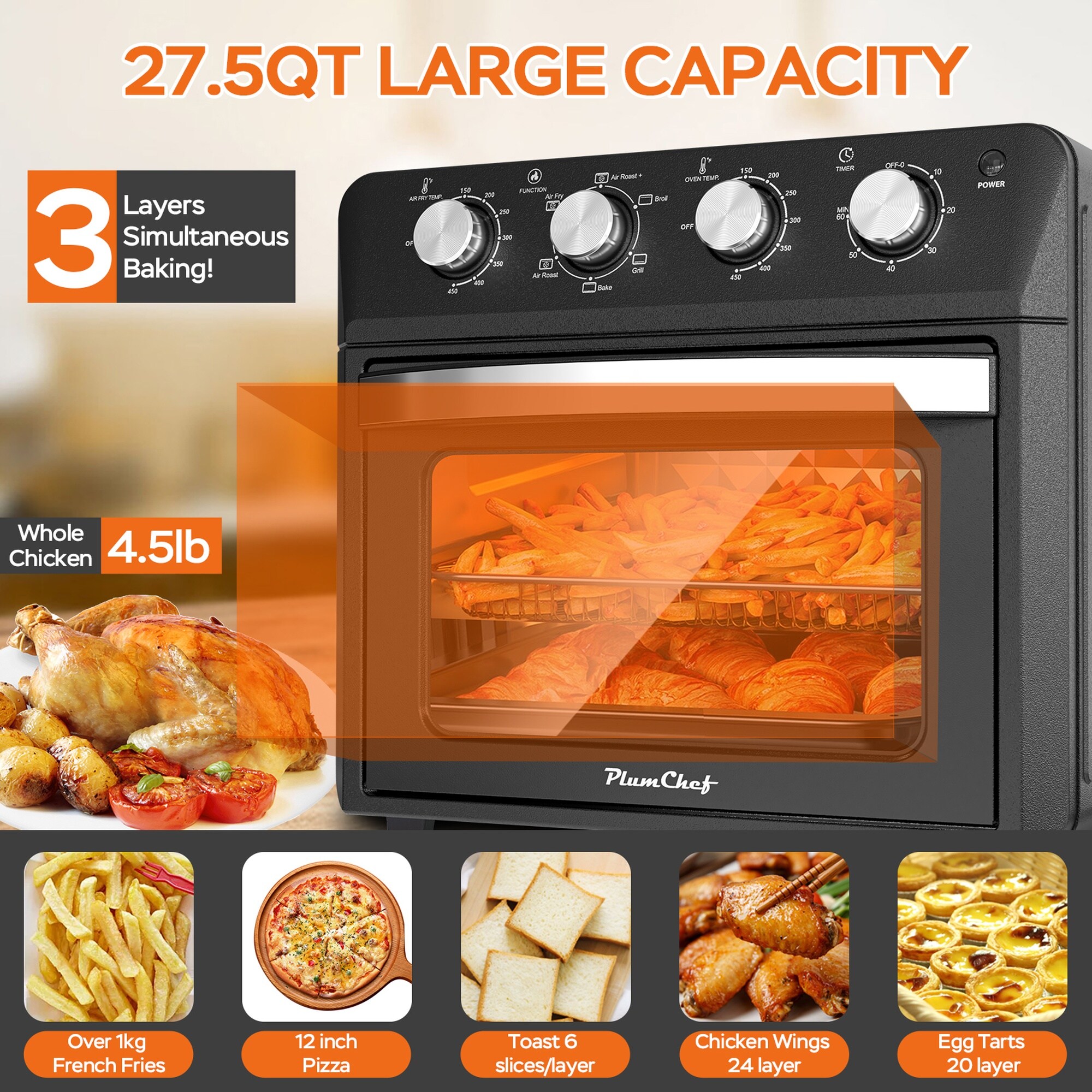 Boyel Living BL-GB5296BK Countertop-Toaster-Ovens - View #4