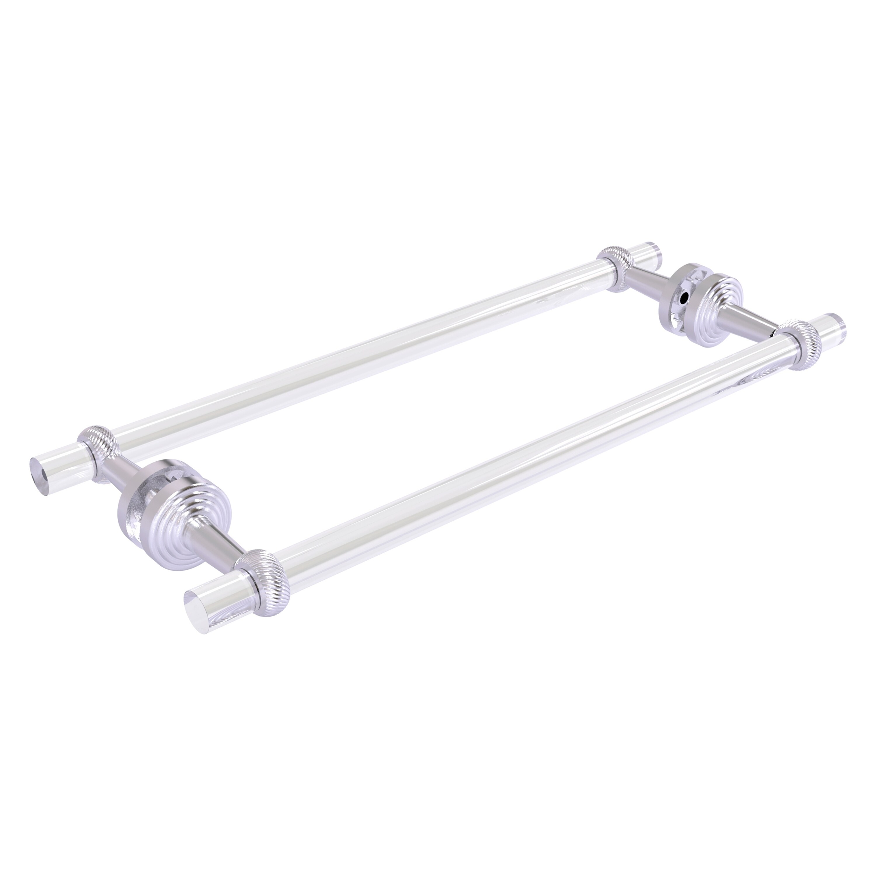 Allied Brass PB-41T-BB-18-SCH Pacific Beach 18-in double Satin Chrome Wall mount Double Towel Bar