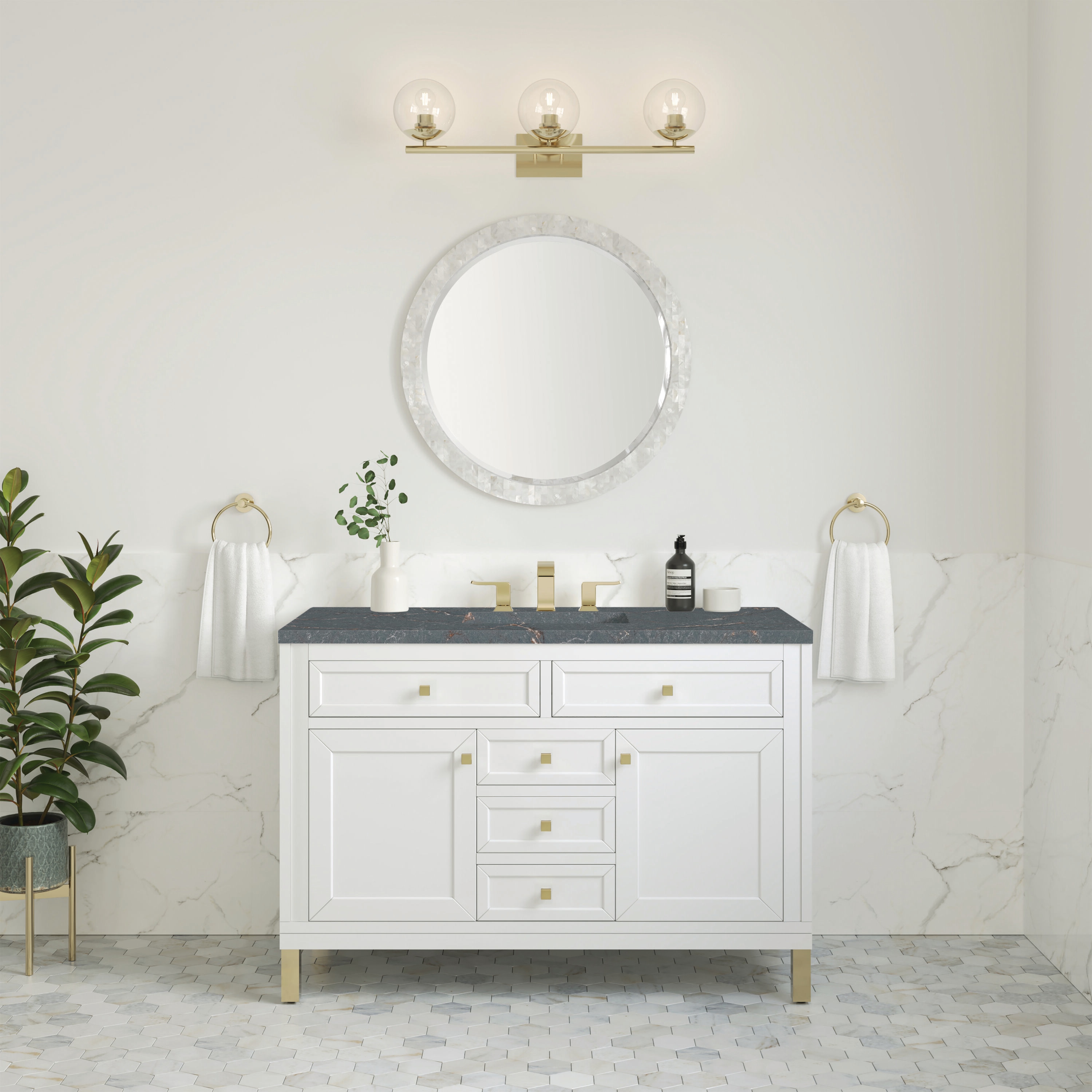 James Martin Vanities 305-V48-GW-3PBL Bath-Vanity-Combo - View #2