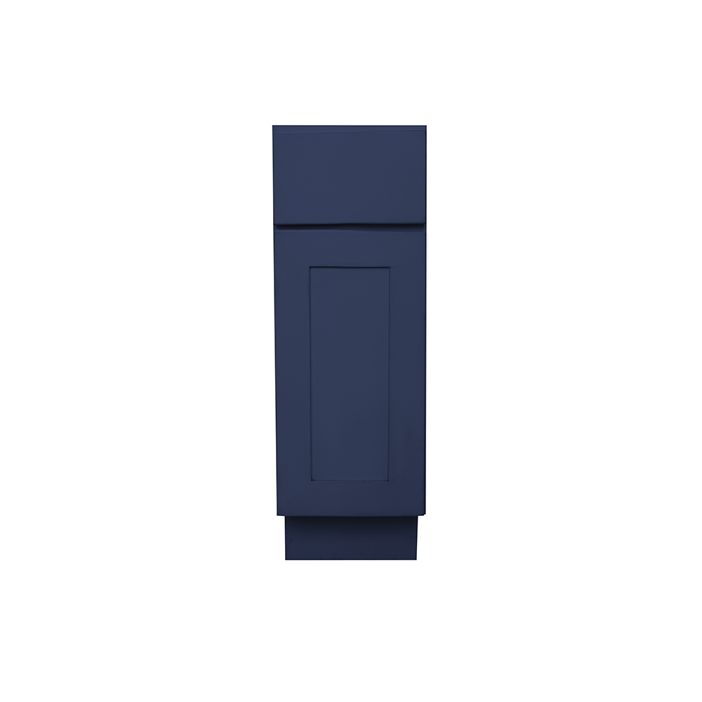 RELIABILT LS-SN-B12R Creston 12-in W x 34.5-in H x 24-in D Navy Blue Base Ready to assemble Plywood Cabinet (Recessed Panel Shaker)
