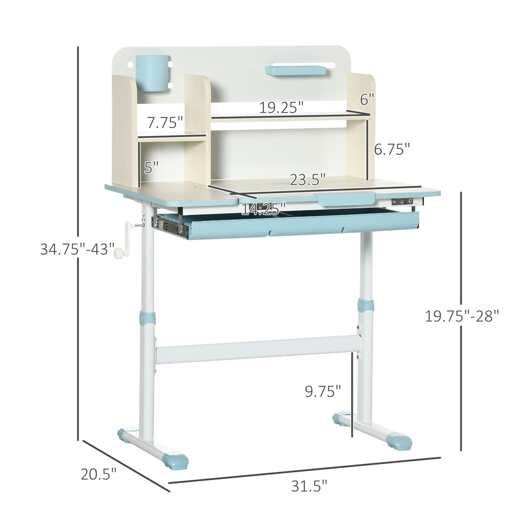 Qaba 312-084V00BU Kids-Play-Tables - View #3