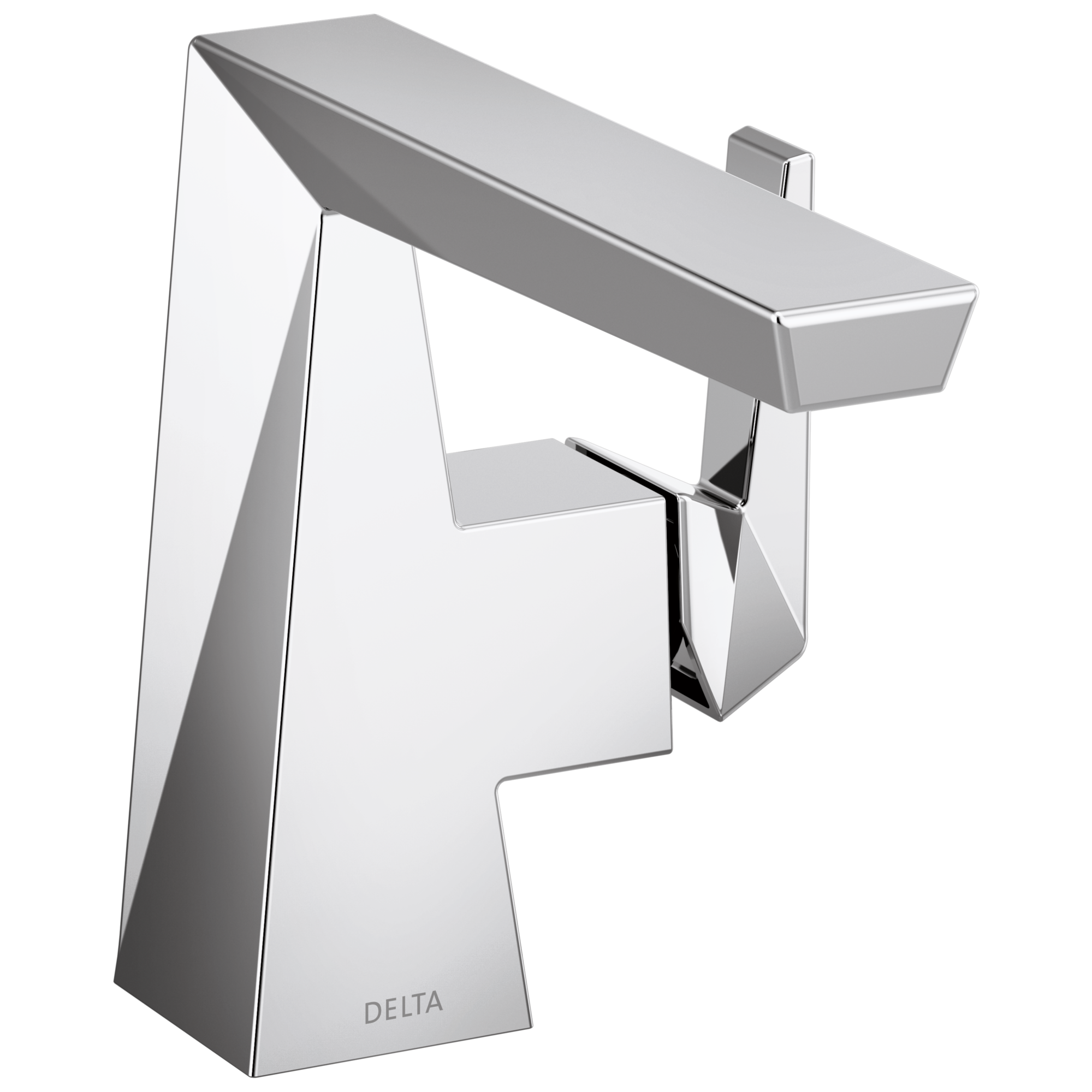 Delta 543-PR-LPU-DST Trillian Lumicoat Chrome Single hole 1-handle WaterSense Low-arc Residential Handle Bathroom Sink Faucet with Deck Plate
