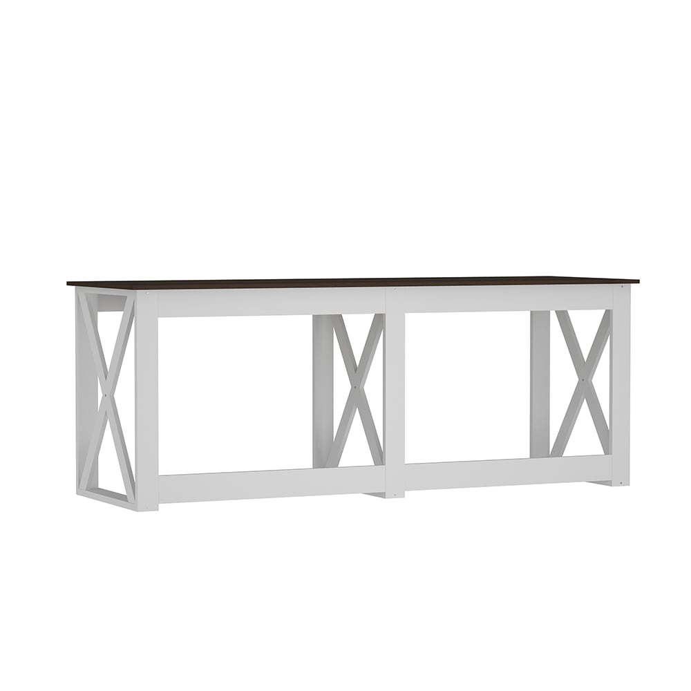 Homsee C-KF150226-01 Modern Contemporary 84 Inch Large Computer Desk with Tripod Legs and Wide Work Surface for Home Office or Study