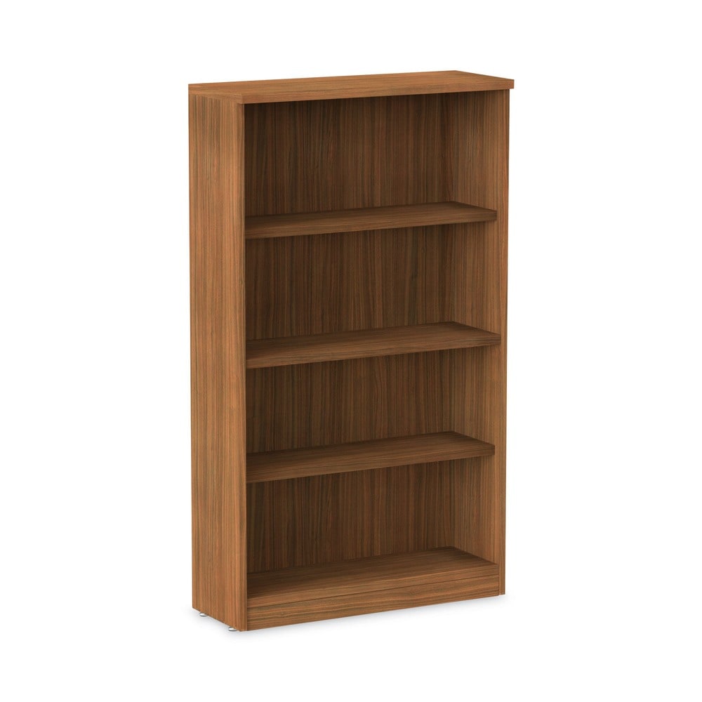 Alera Valencia Series Modern Walnut Bookcase with 4 Shelves - 31.75 inches x 14 inches x 54.88 inches #ALENVA635632WA