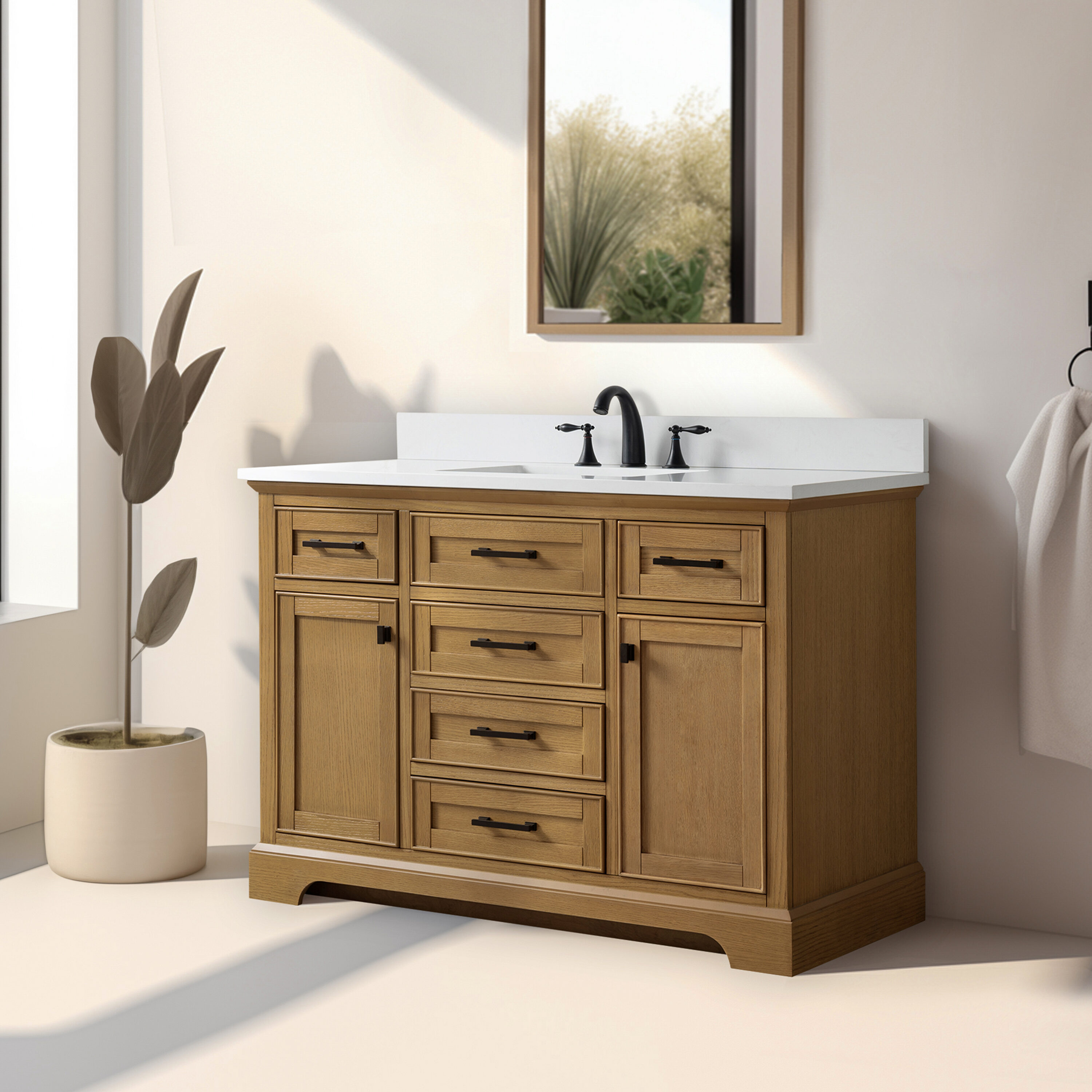 Design Element ML-48-OKV Bath-Vanity-Combo - View #2