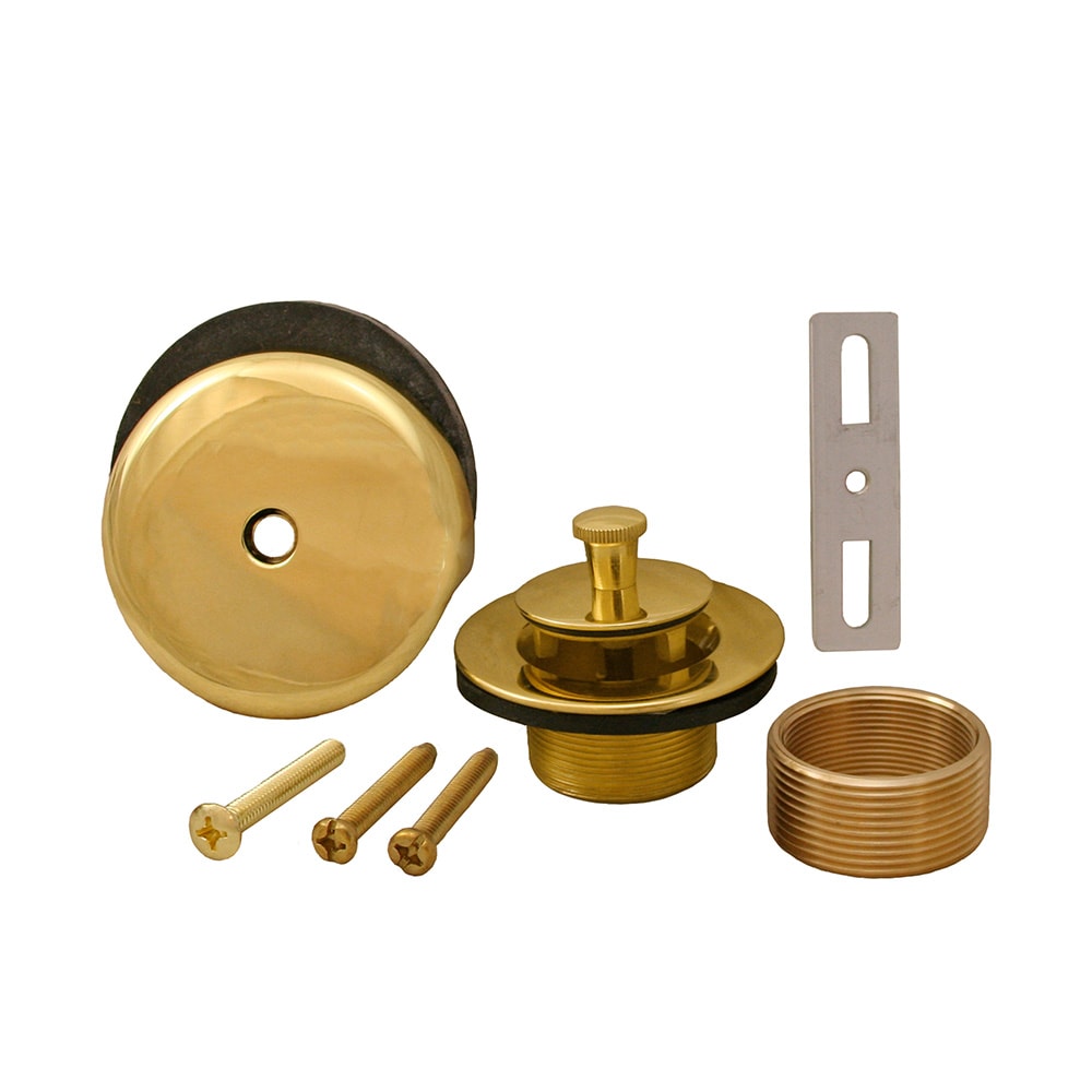 Jones Stephens 1-1/2-in Polished Brass Lift and Turn Drain in the ...