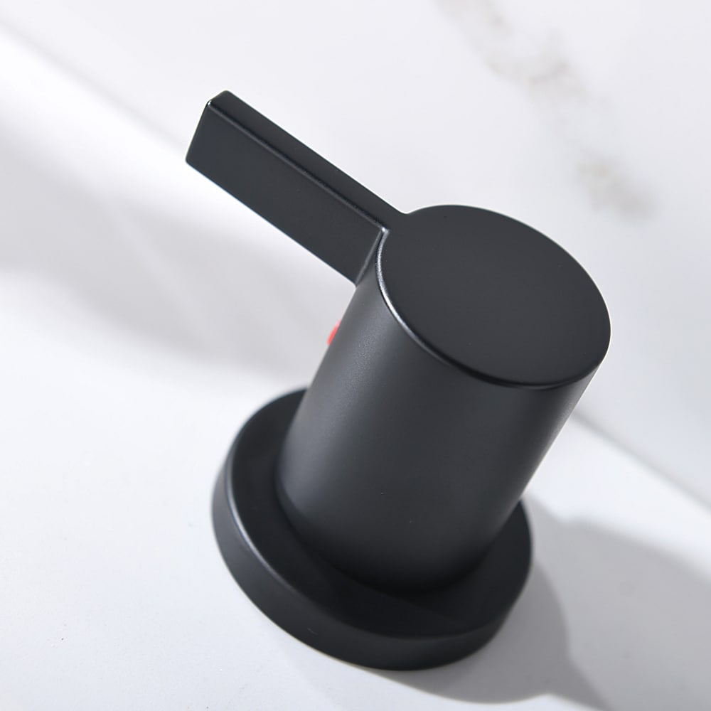 Matte Black Modern 2-Handle Widespread Bathroom Faucet