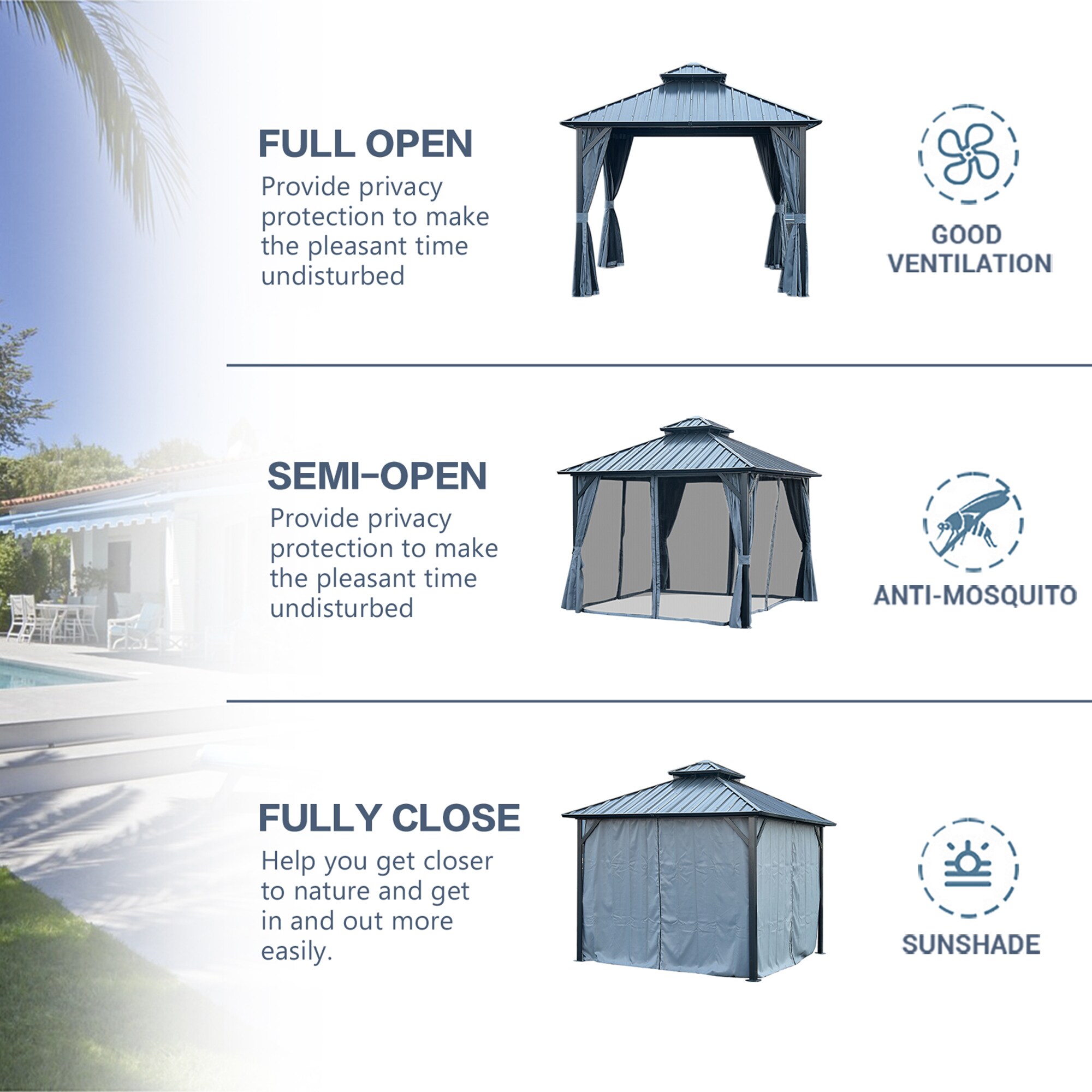 Bybafun YE3500009 Wood-Resin-Gazebos - View #7