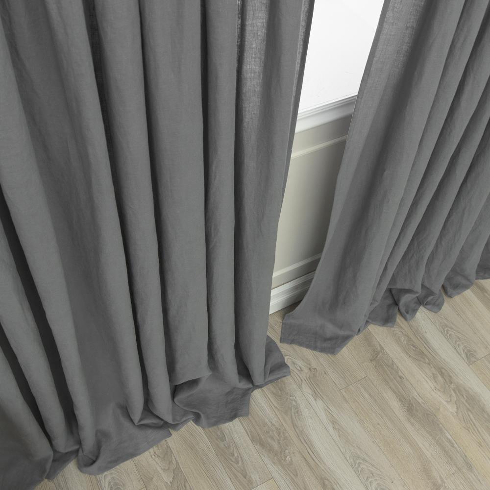 Curtainworks Kendall Solid Semi-Sheer Grommet Single Curtain Panel - Size: 52 W x 84 L, Color: Ivory