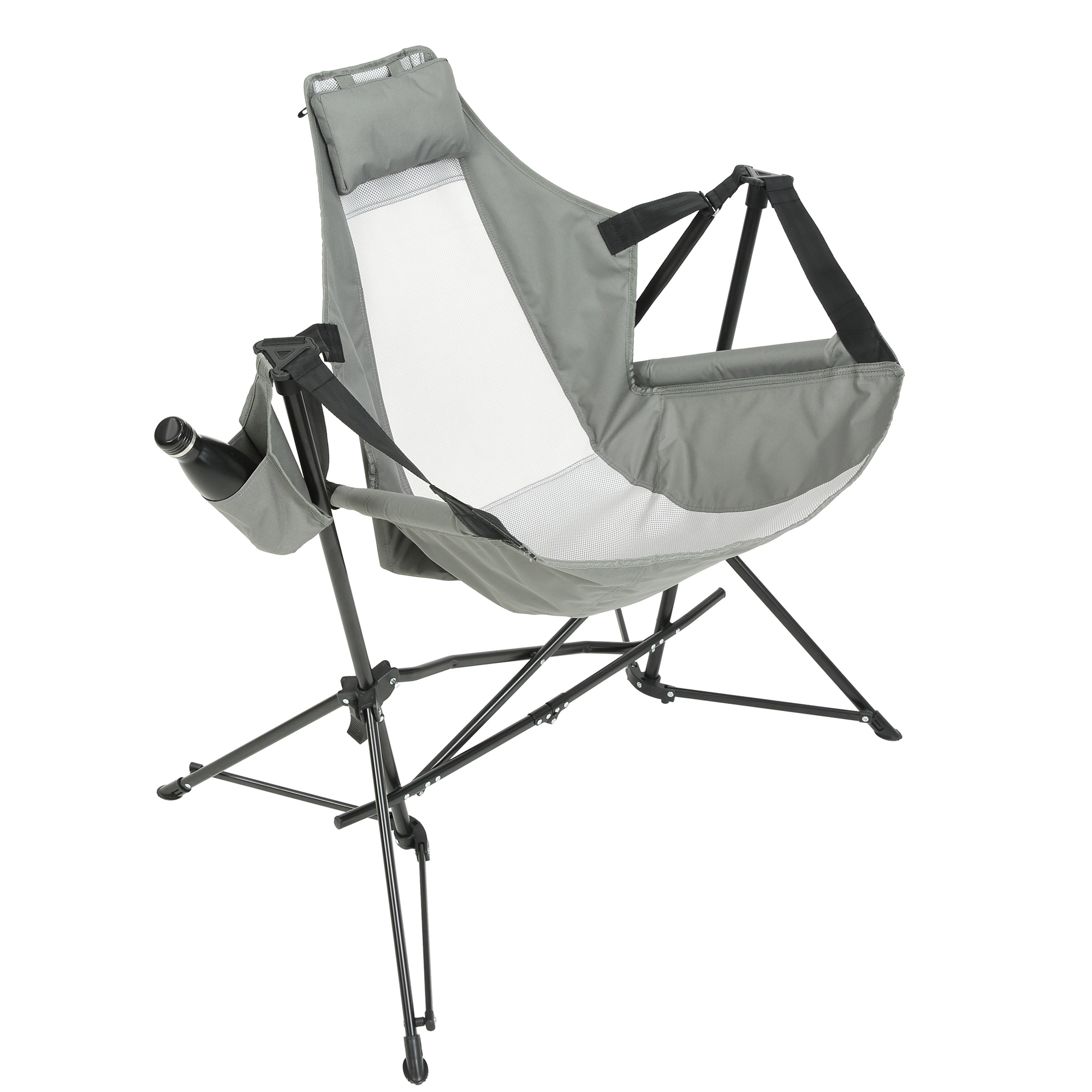 Mondawe MO-P2AC1168ROG2 Polyester Light Gray Folding Beach chair Carrying Strap/Handle Included