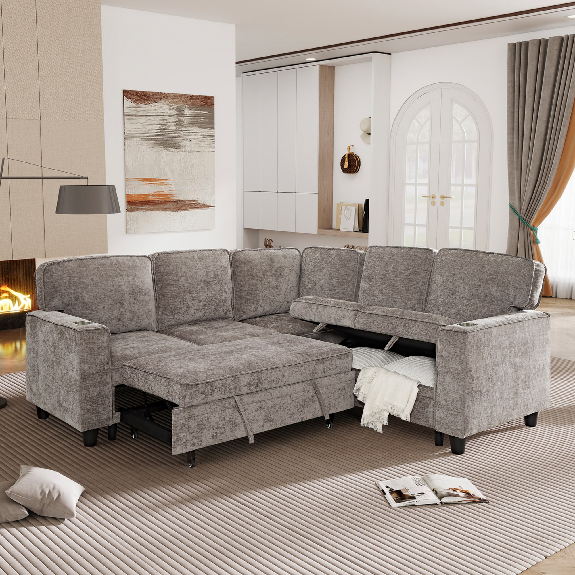 SINOFURN SYA370159GY Sofas-Loveseats - View #2