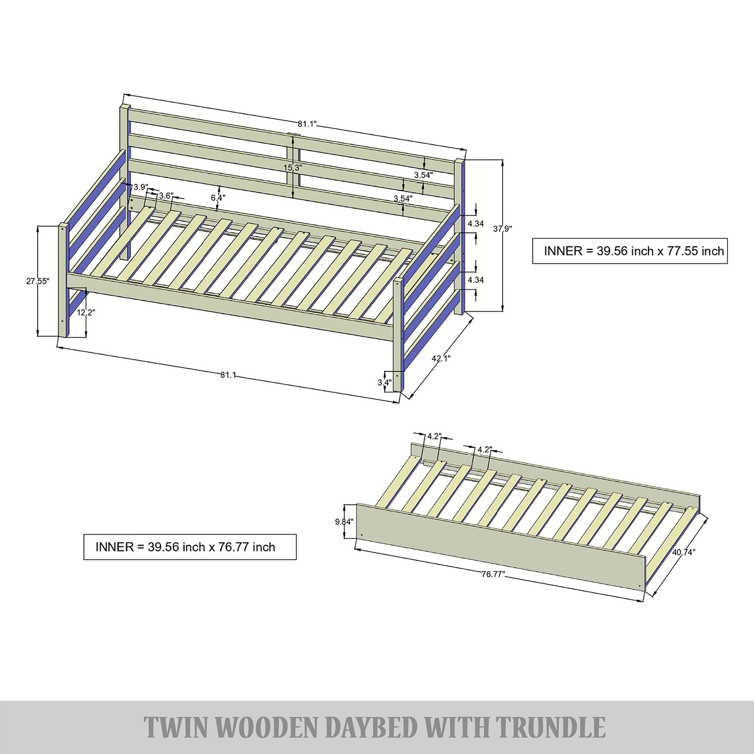 ChaletPosh C222TT-LOK-WD beds - View #10