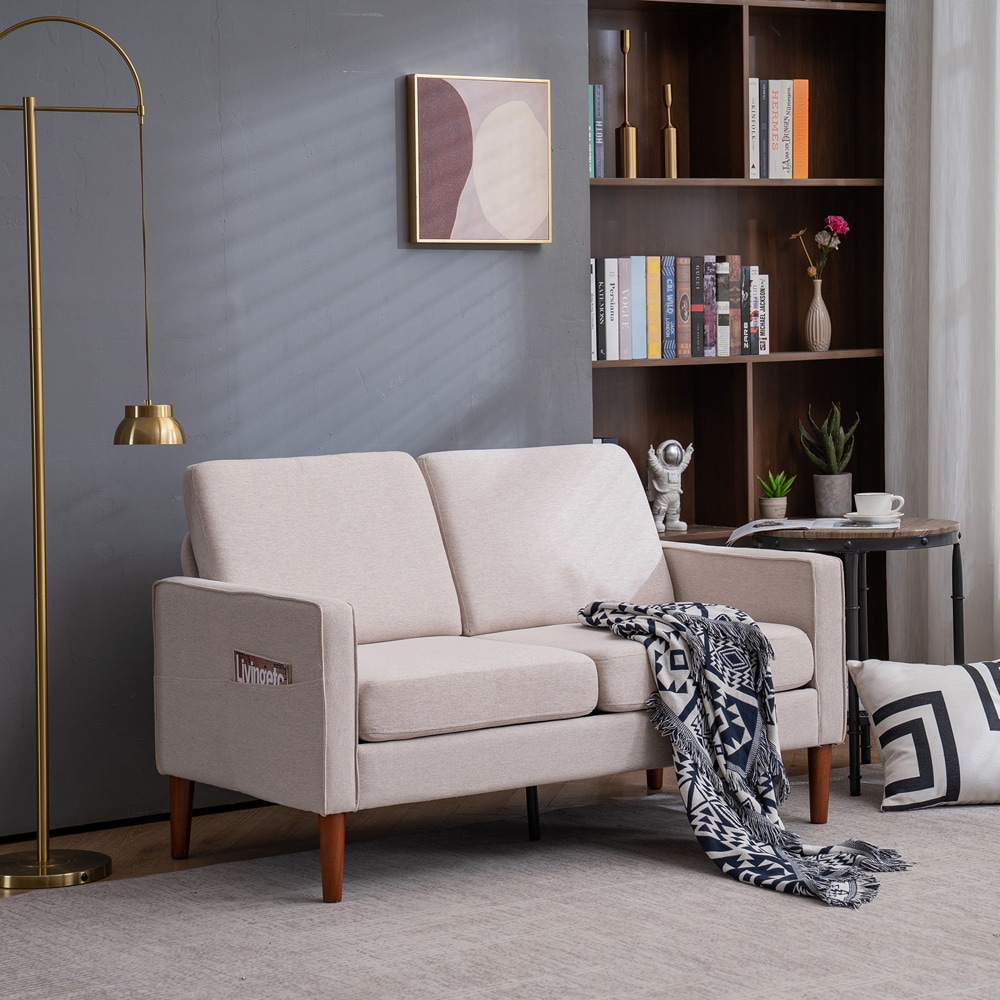 Winado LO1G52001076 53.5-in Modern Beige Linen Loveseat