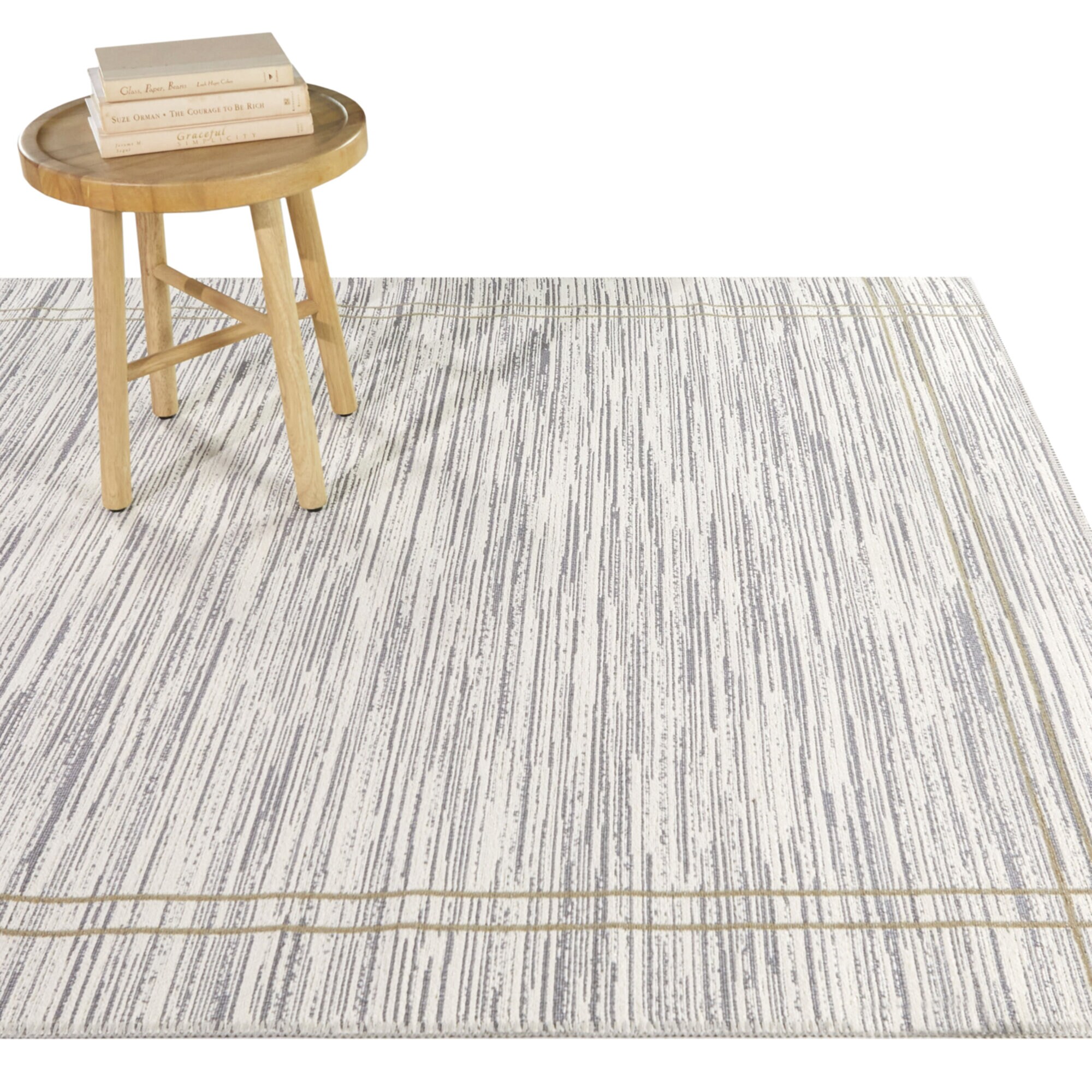 Balta 3122641 7 x 10 (ft) Tan Rectangular Indoor Border Global Area rug