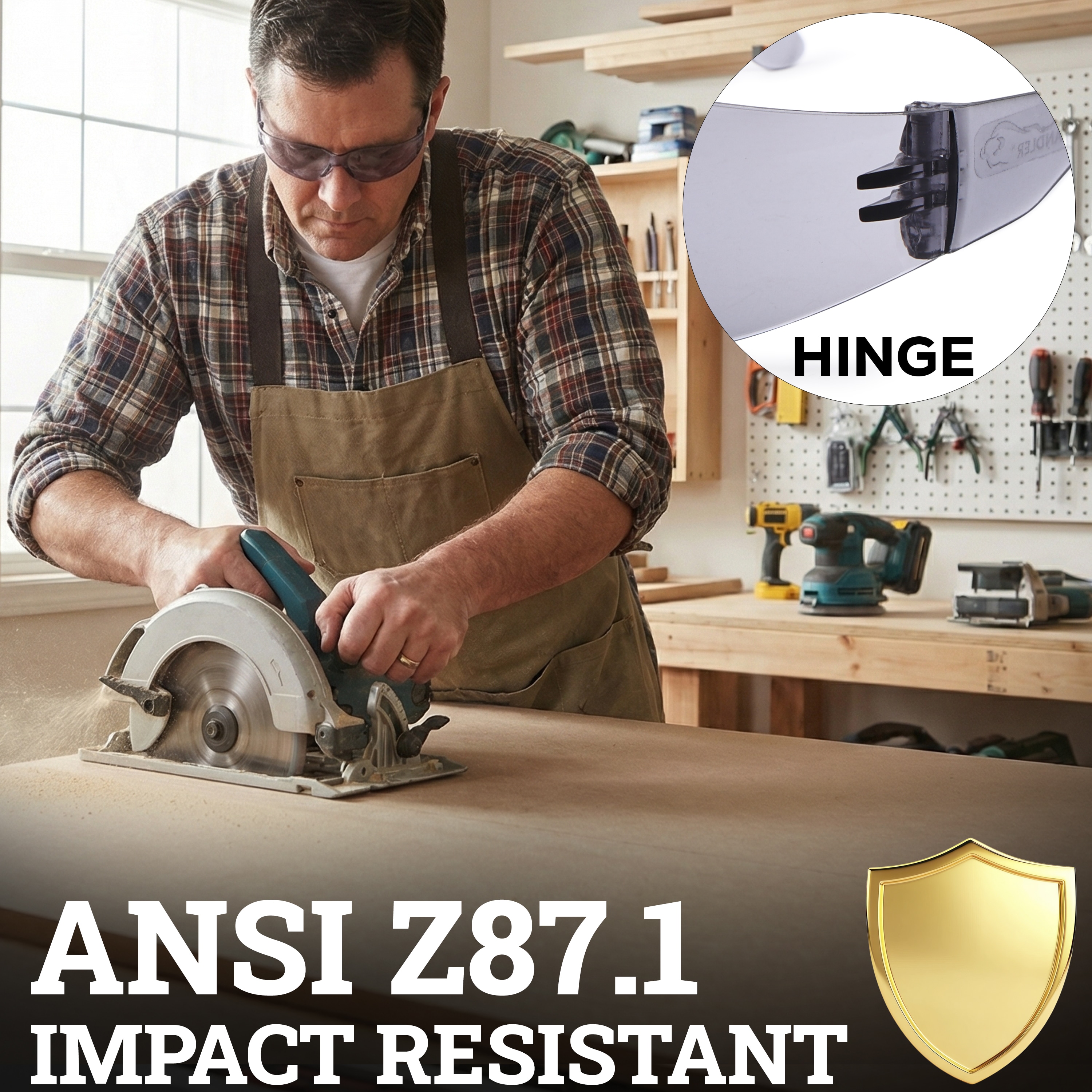 BISON LIFE SH-CR-CLCT-SG10GY-CS Protective-Eye-Wear - View #2