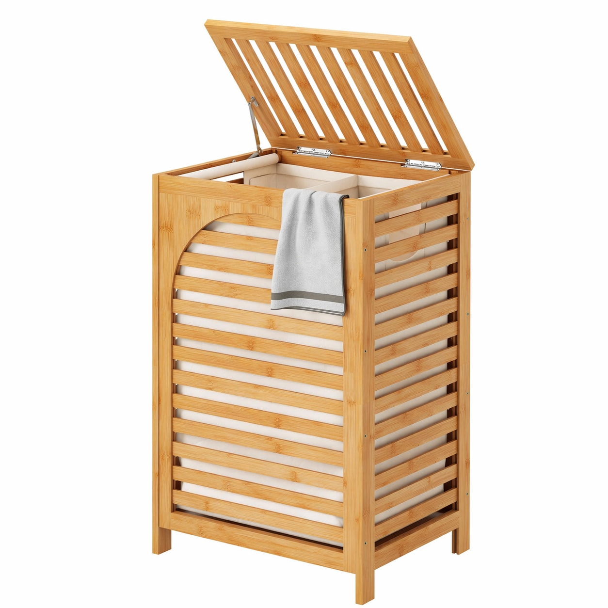 Paradigms Interiors Laundry Hamper With Lid 85L Large Capacity Removable Bag Flip Lid Portable Storage Baskets For Bathroom