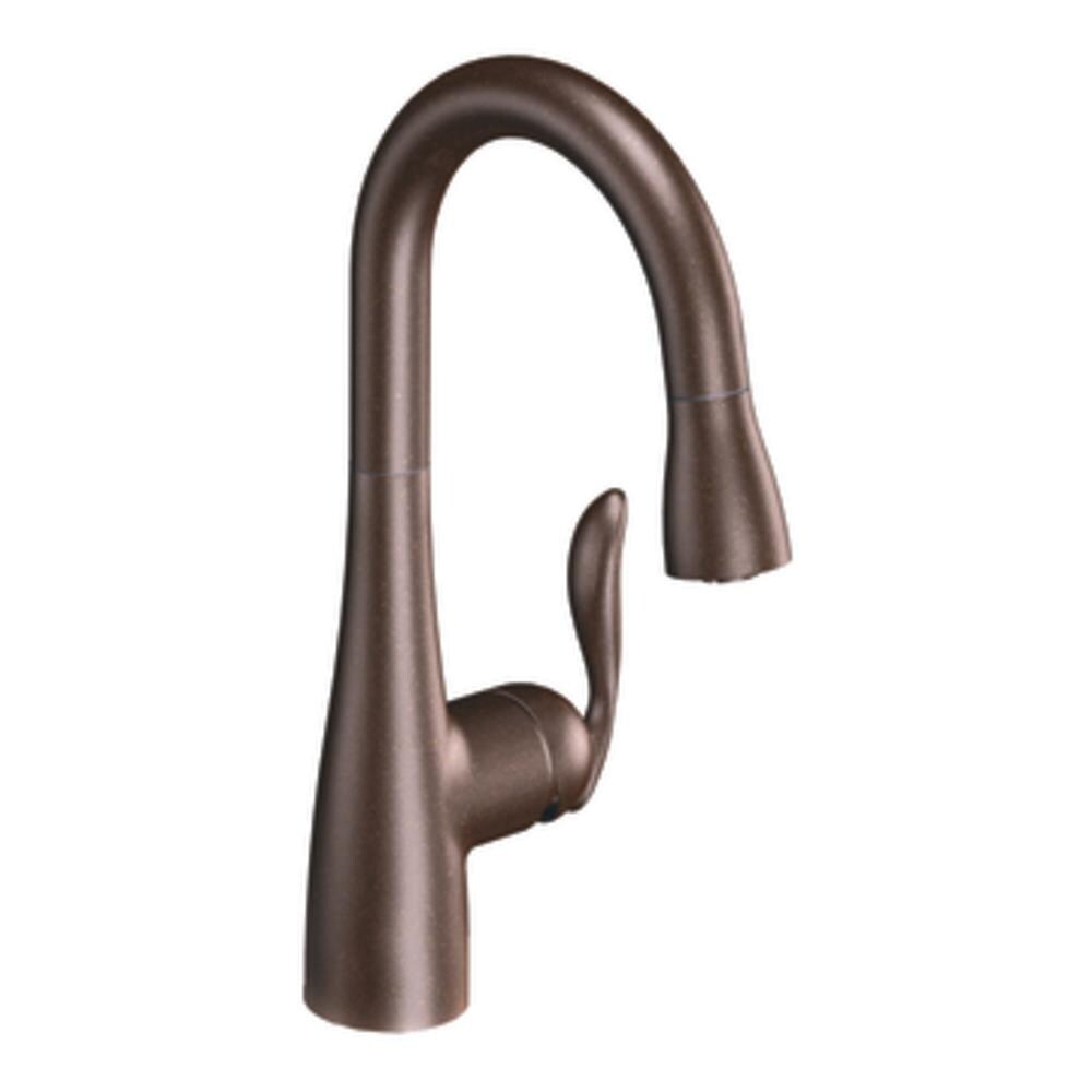 Moen Arbor Oil Rubbed Bronze Single Handle Pull-down Kitchen Faucet ...