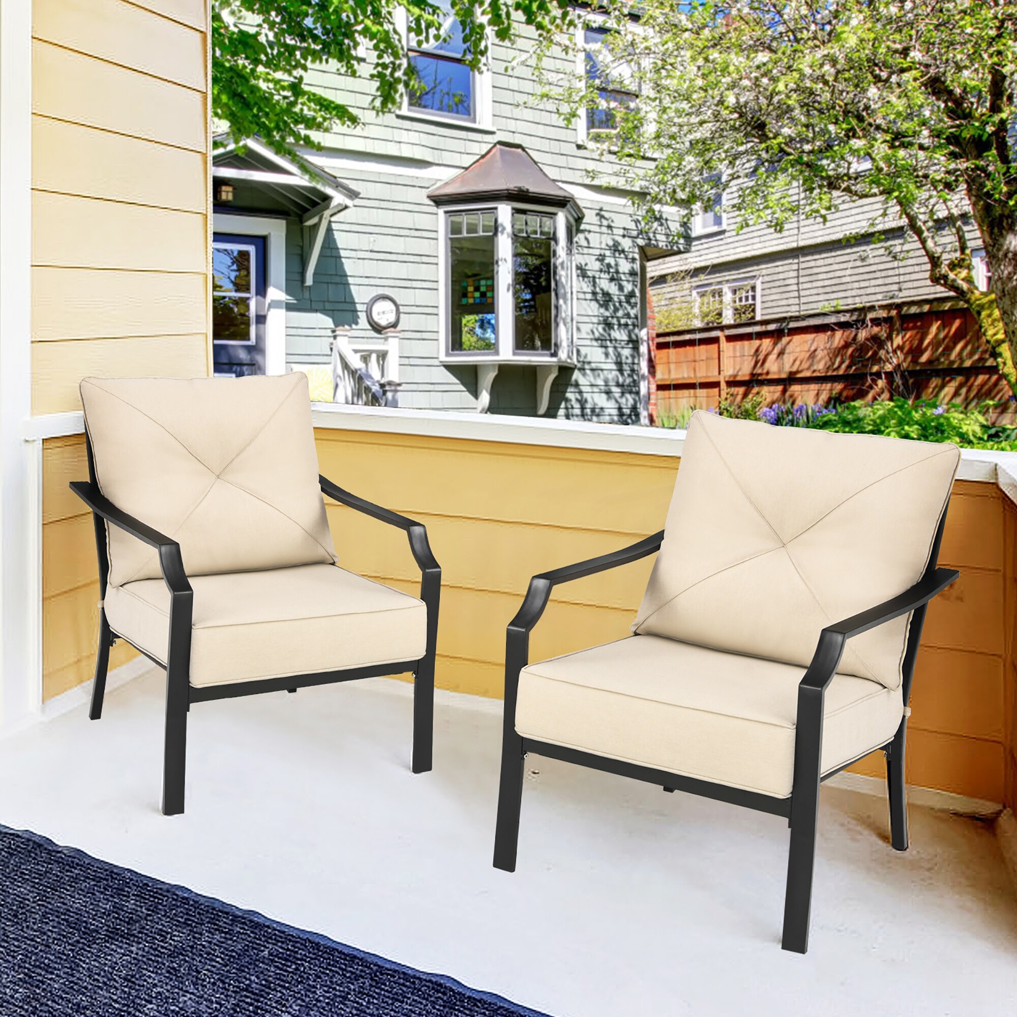 Lowes metal deals outdoor chairs