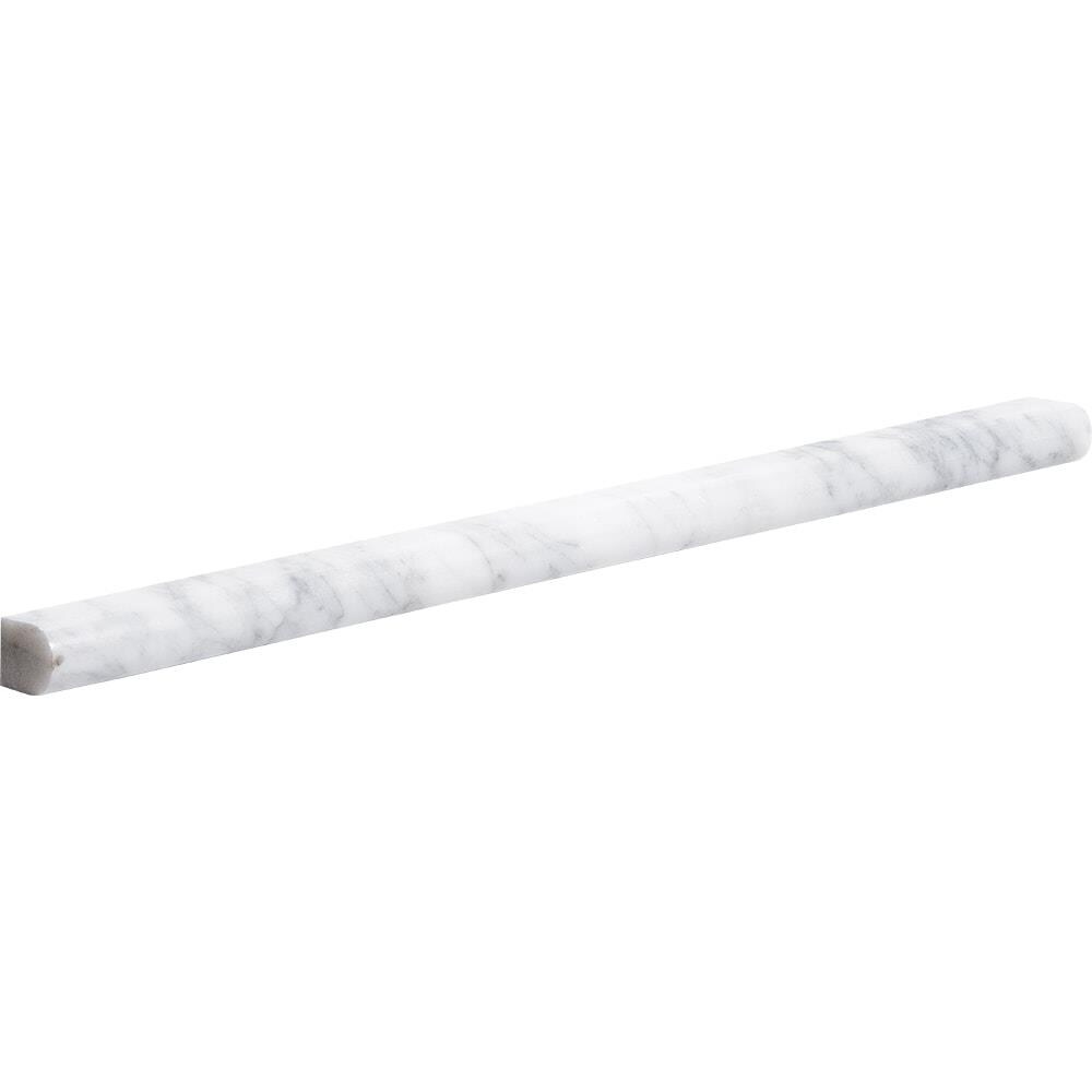 Marble Systems 100598-S White Carrara C 1/2-in x 12-in Honed Scale Floor and Wall Tile Sample