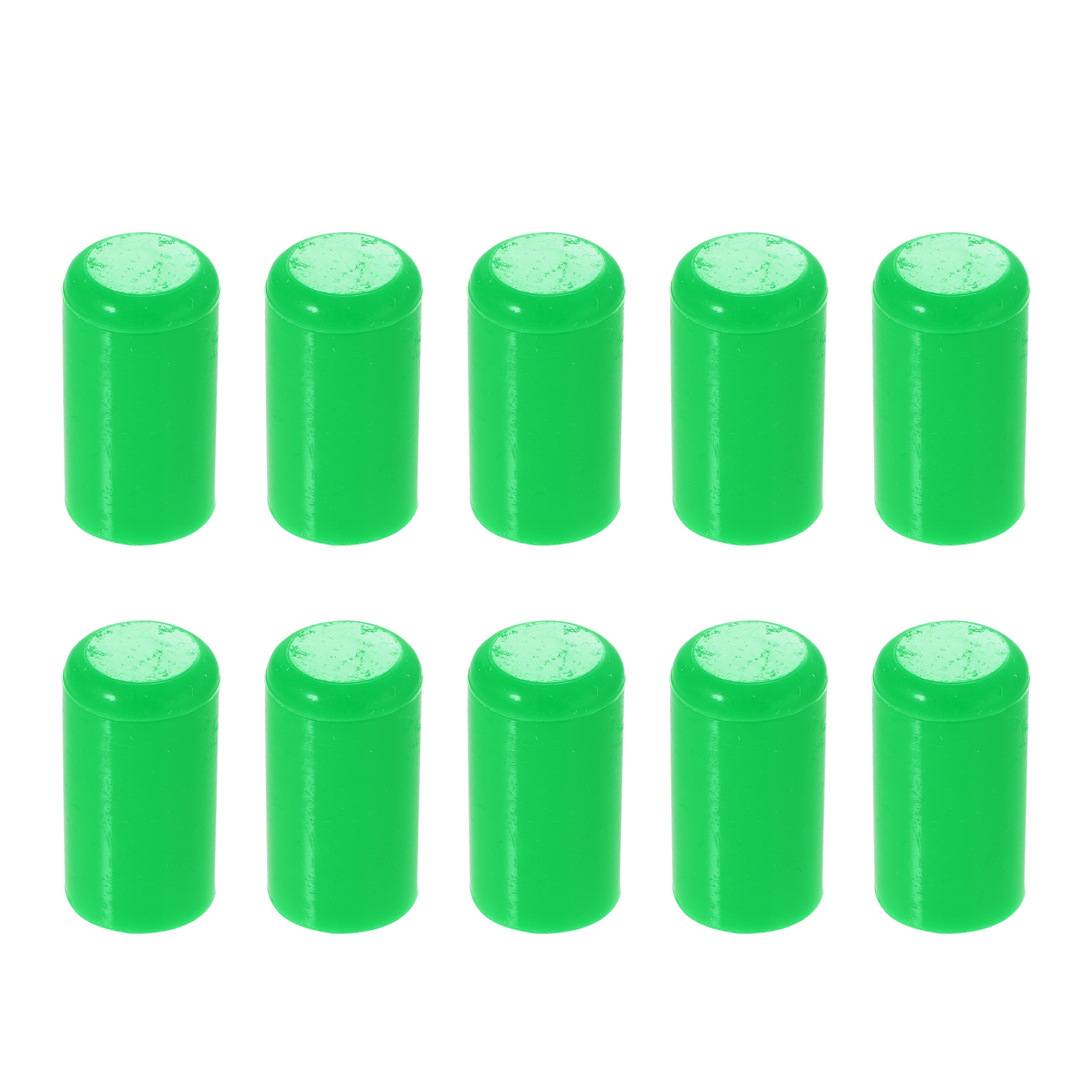 Unique Bargains 10pcs 10mm 0.39 Inch Silicone Hose Cap Intake Vacuum Hose Tube End Plug for Car Green #S25123100UX3489