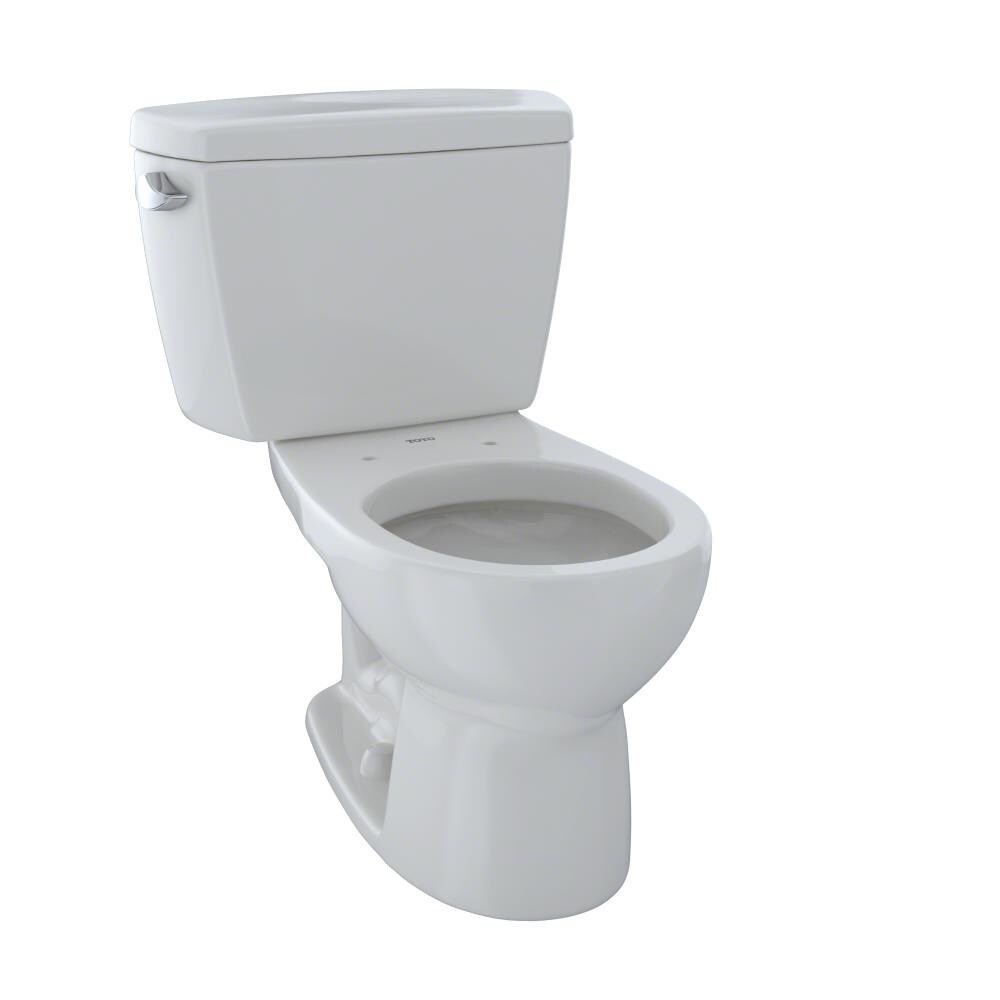TOTO CST743S-11 Drake Colonial White Round Standard Height 2-piece Toilet 12-in Rough-In 1.6-GPF