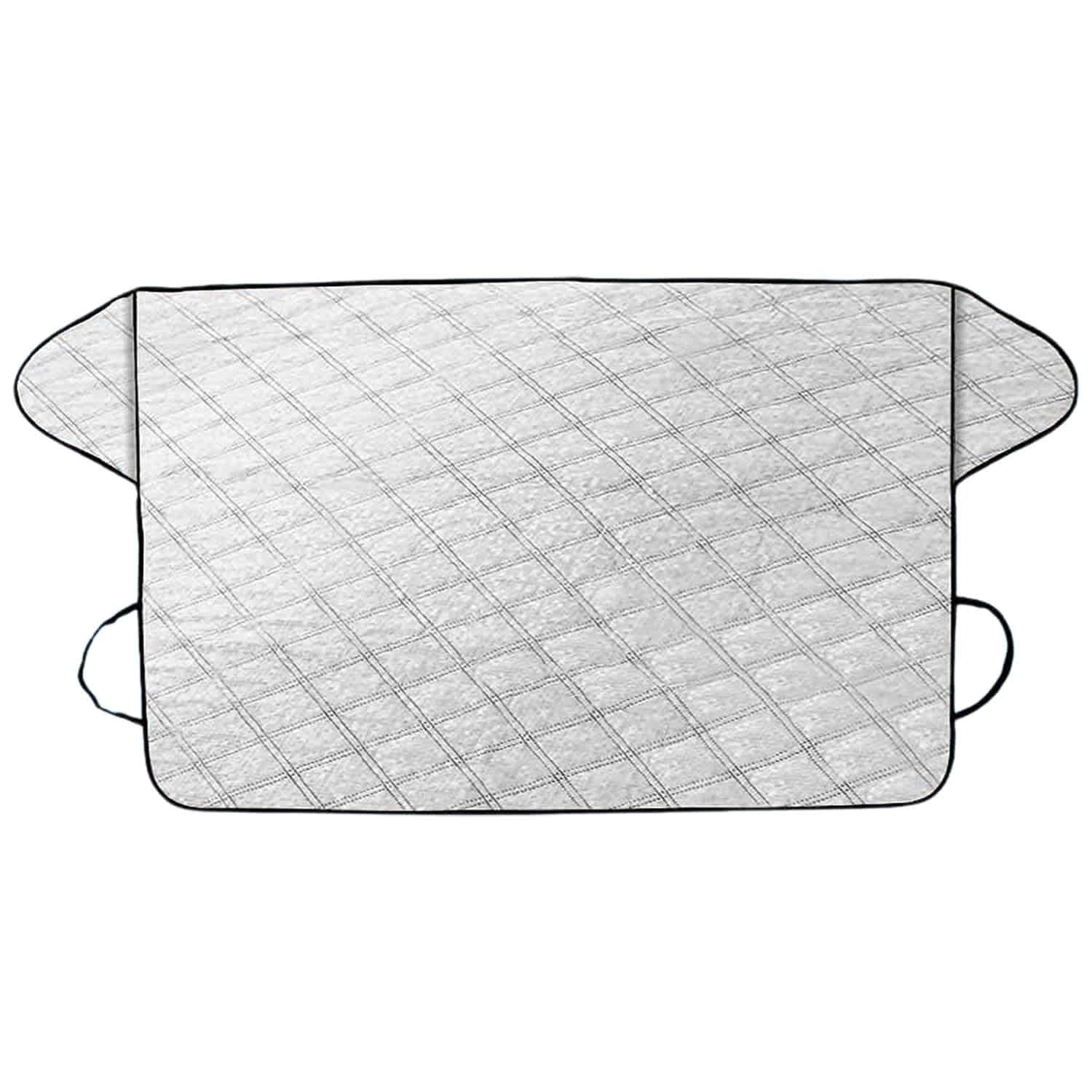 Aoibox  1 Piece 4 Layer Car Windshield Snow Cover 57 x 48.6 Inch Waterproof UV Resistant Frost Protector with Adjustable Elastic Bands Fits Most Vehicles