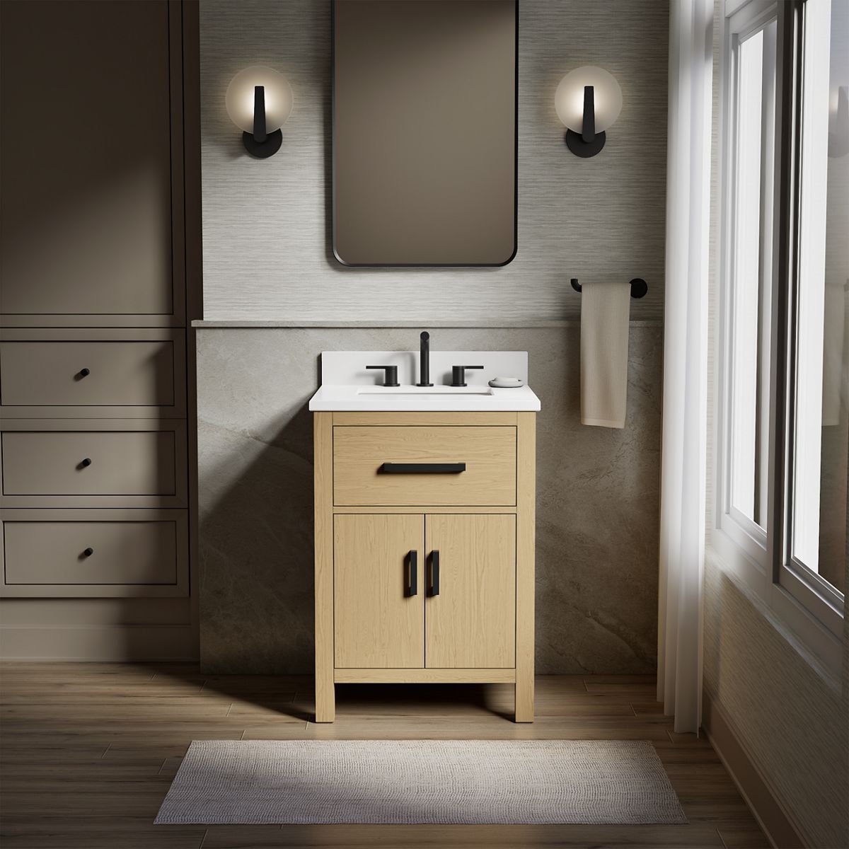 KOHLER Kresla Undermount Bathroom Vanity with Pure White Quartz Top