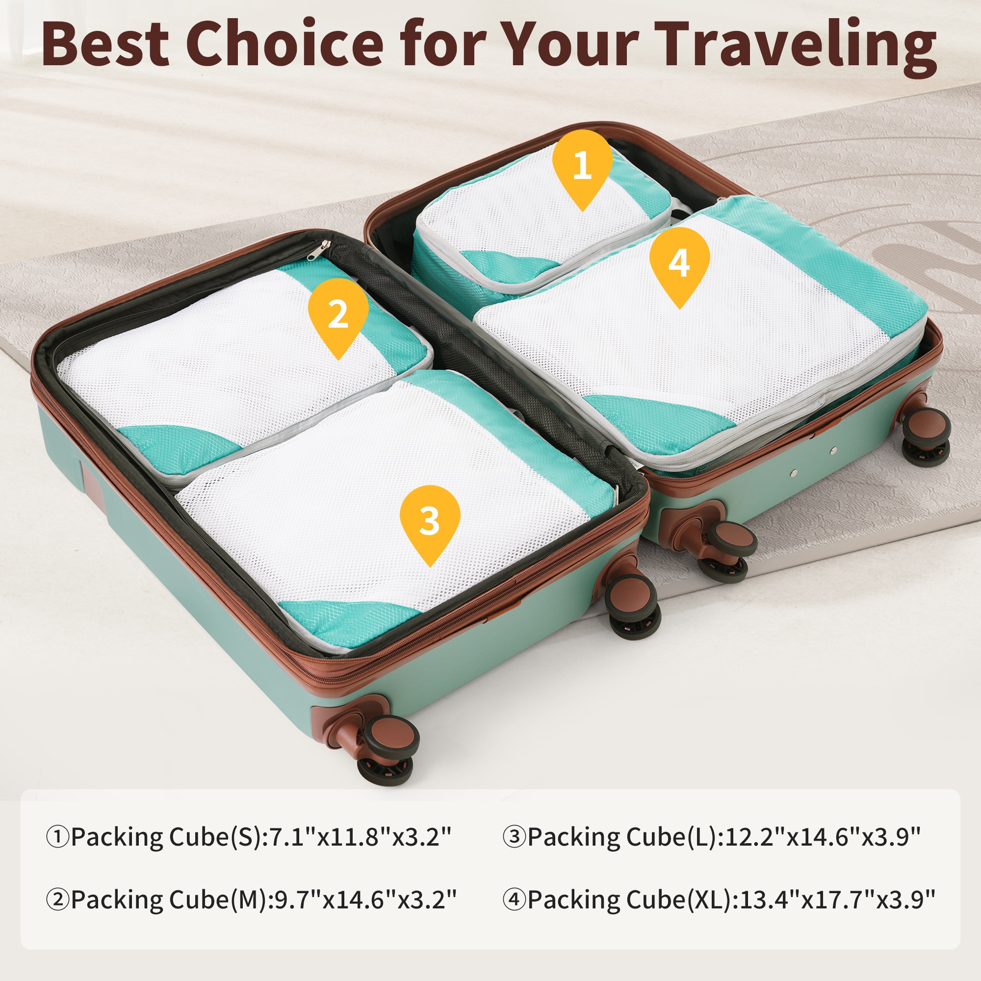 ModernLuxe N732P197378F Luggage-And-Luggage-Sets - View #5