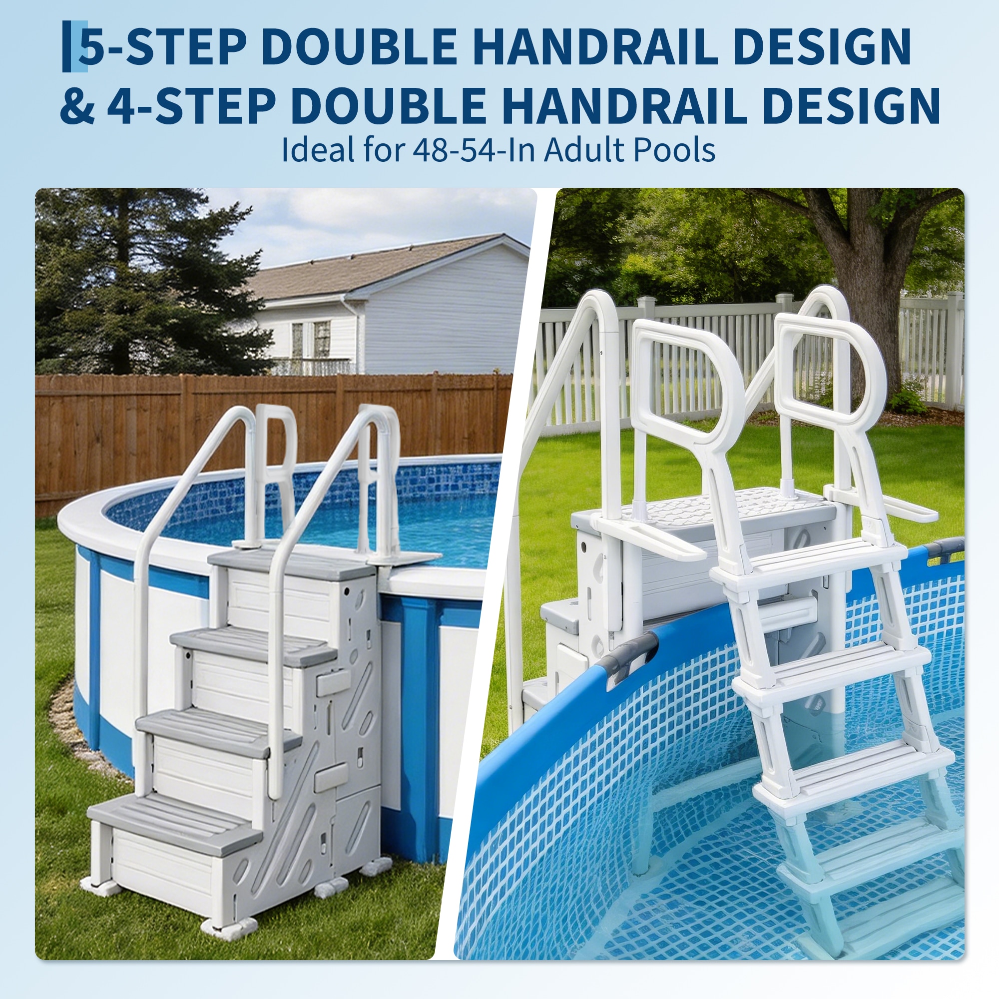 IdealHouse BZI-0AK3UOIK-EYKOQ5 Above-Ground-Pool-Lad-Steps - View #6