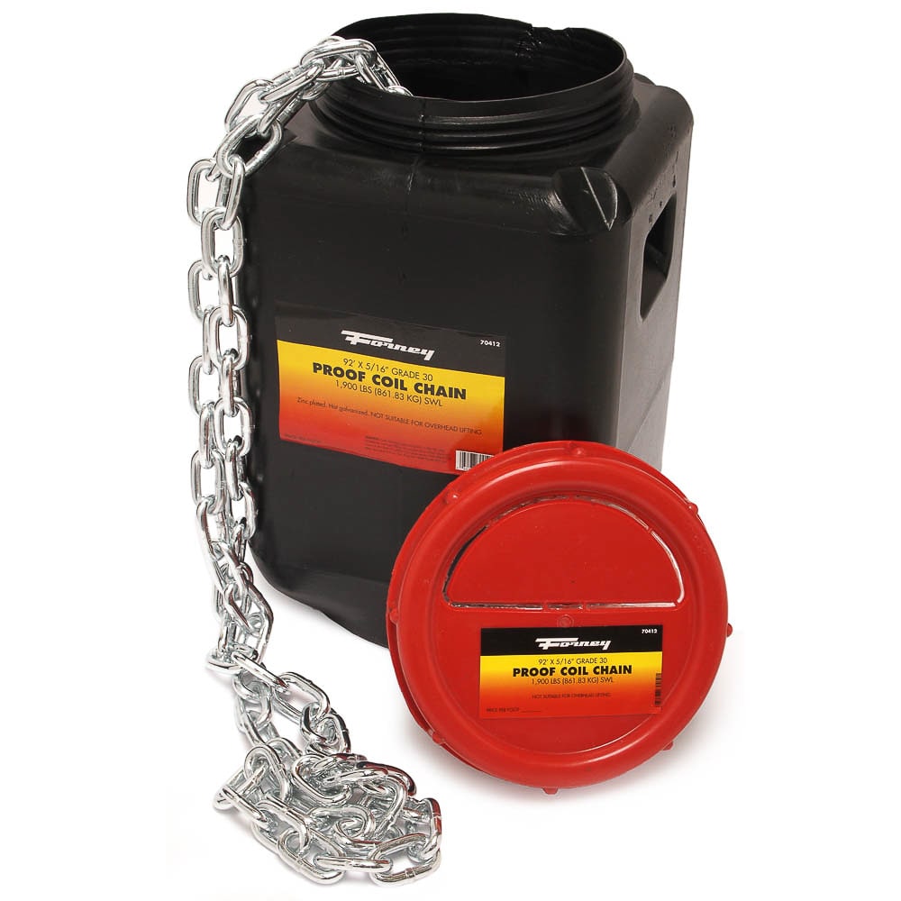 Forney 92-ft x 5/16-in Welded Zink Steel Chain (By-the-Roll)