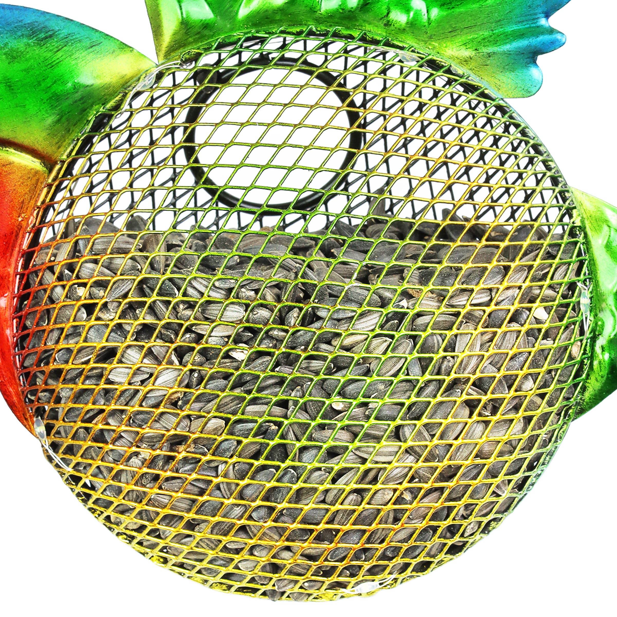 Colorful Metal Hanging Hummingbird Solar Bird Feeder